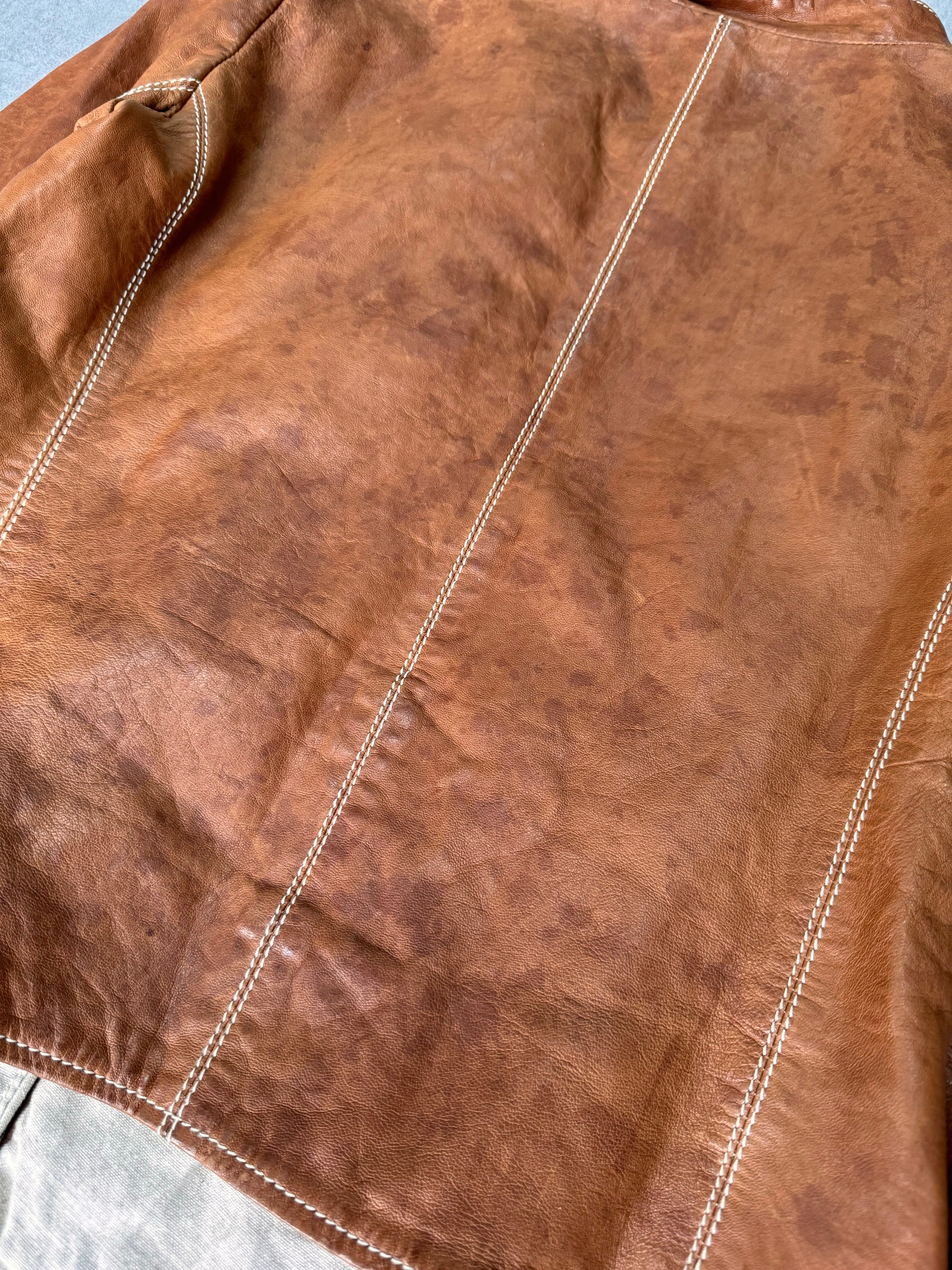 SS2009 Emporio Armani Asymmetrical Leather Jacket