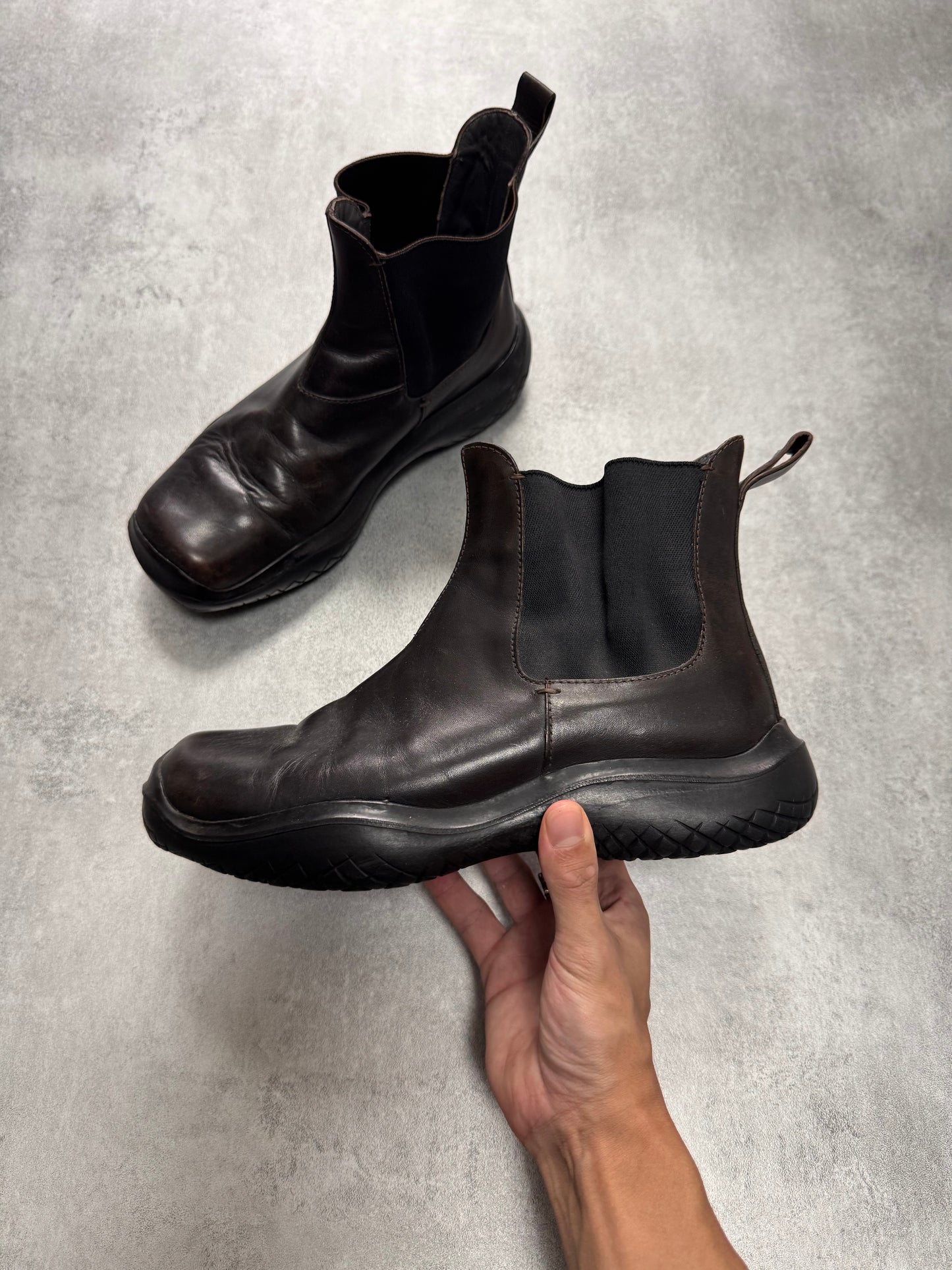 FW1999 Prada Brown Leather Boots (42eu/us8,5)