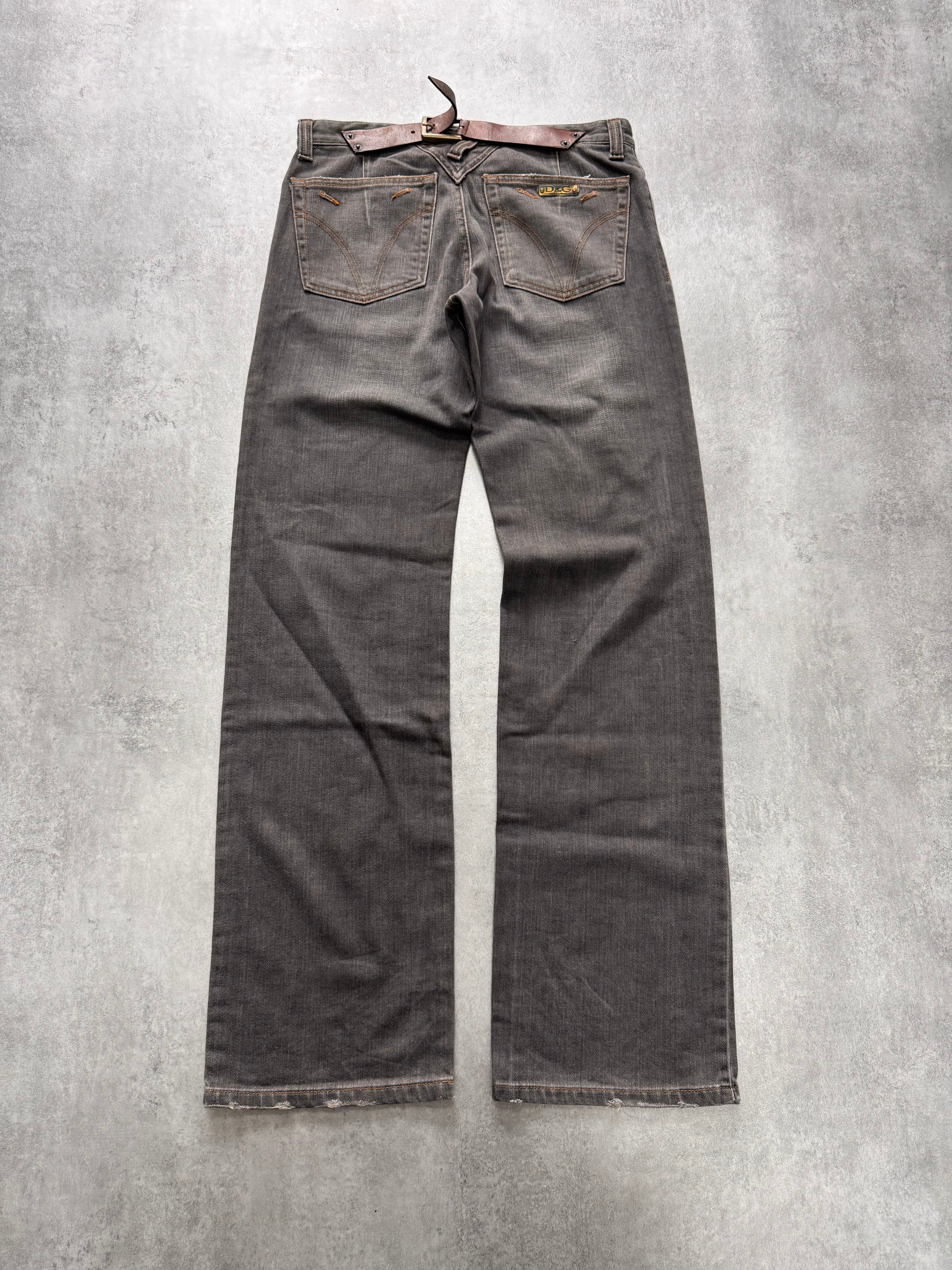 AW2003 Dolce & Gabbana Sun Faded Grey Denim Jeans