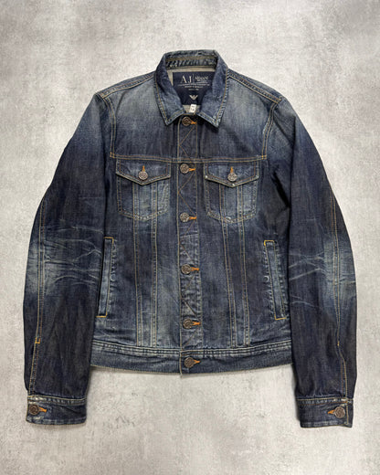 2000s Armani Washed Denim Worker Jacket (S)