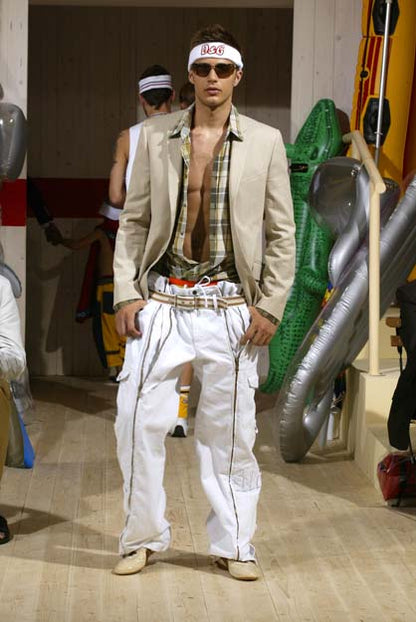 SS2003 Dolce &amp; Gabbana 全拉链飞行员工装裤 (M)