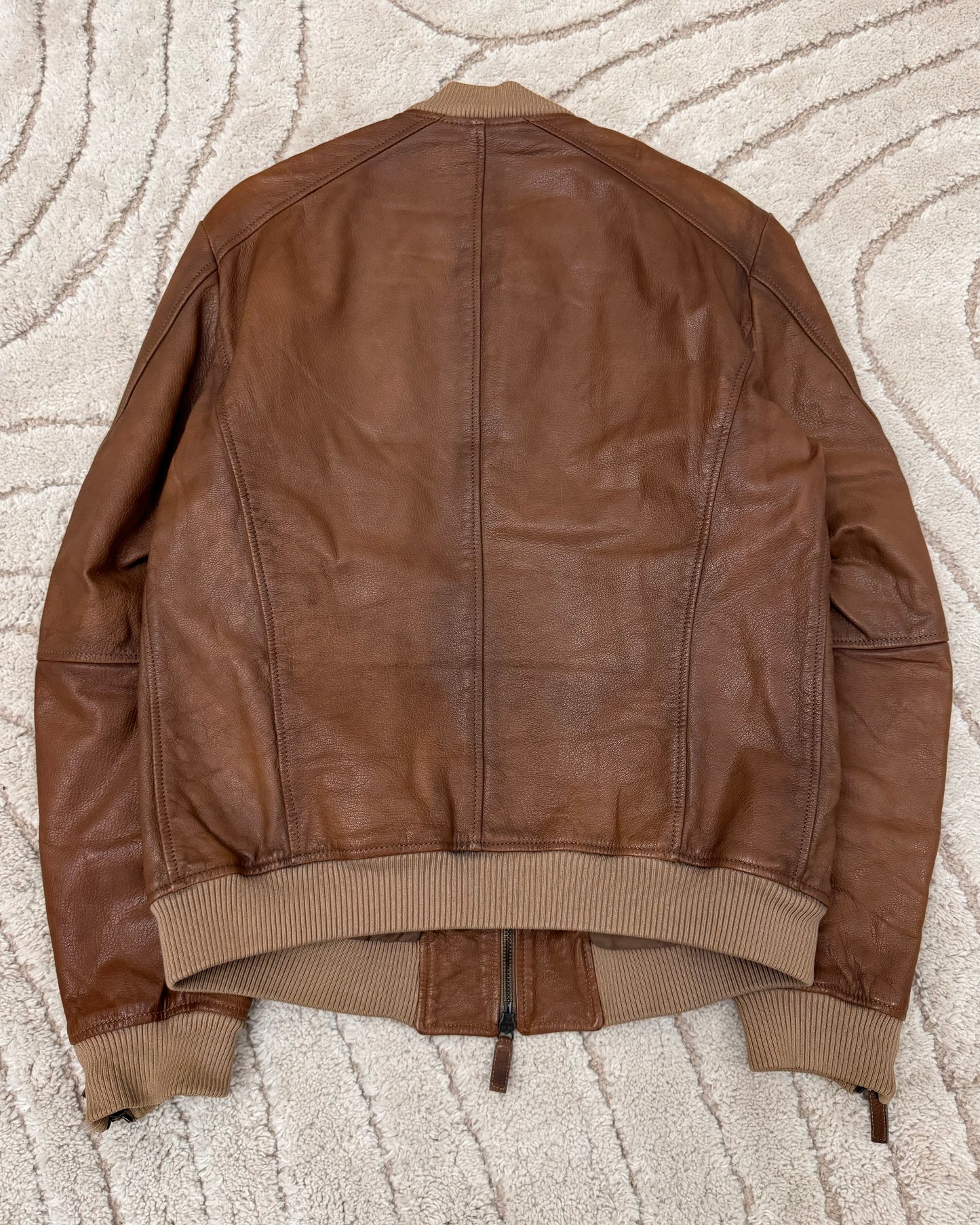 FW2011 Emporio Armani Leather Bomber Jacket (M)