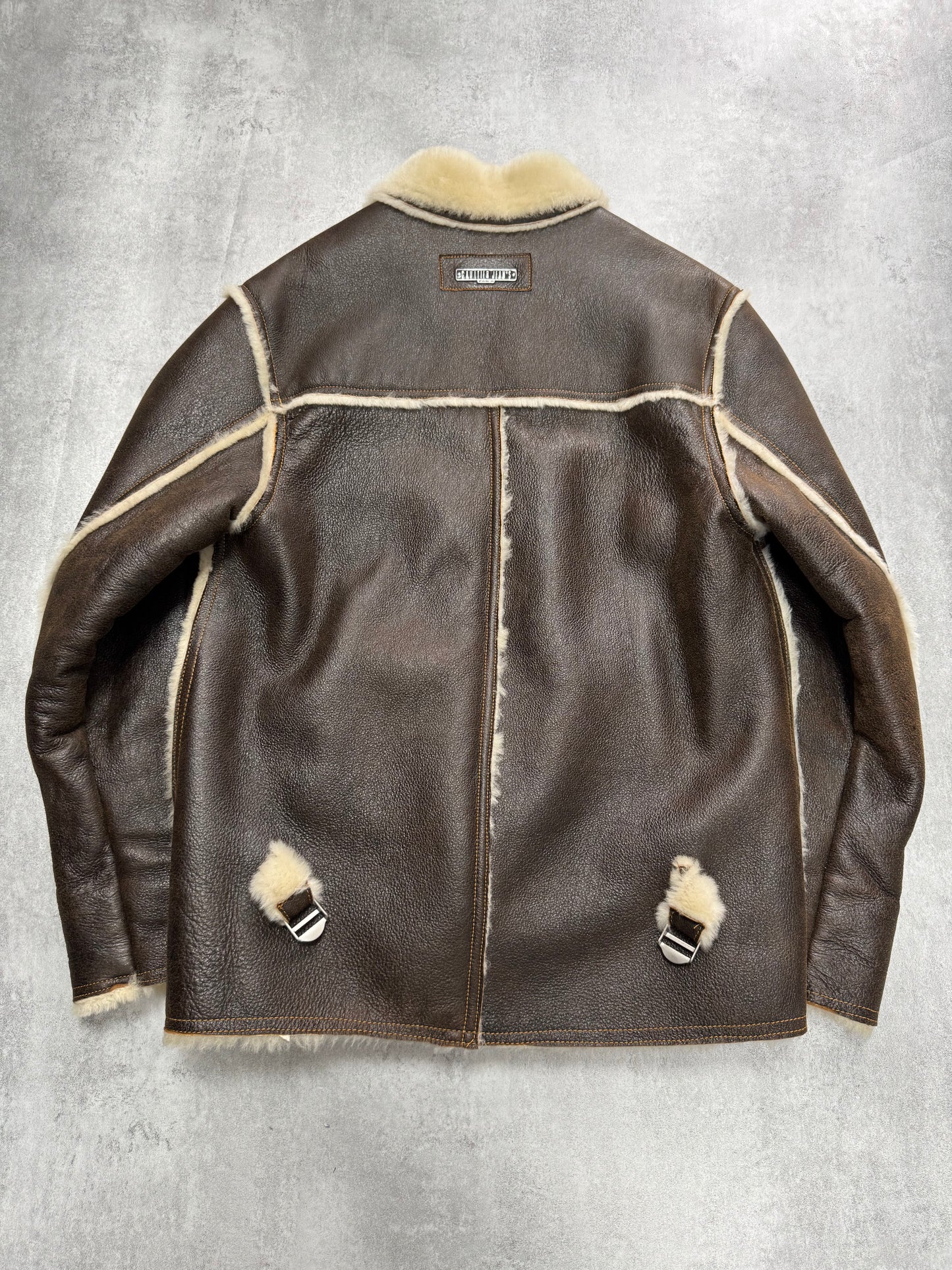 1990s Jean Paul Gaultier Tailored Shearling Leather Jacket (M/L)