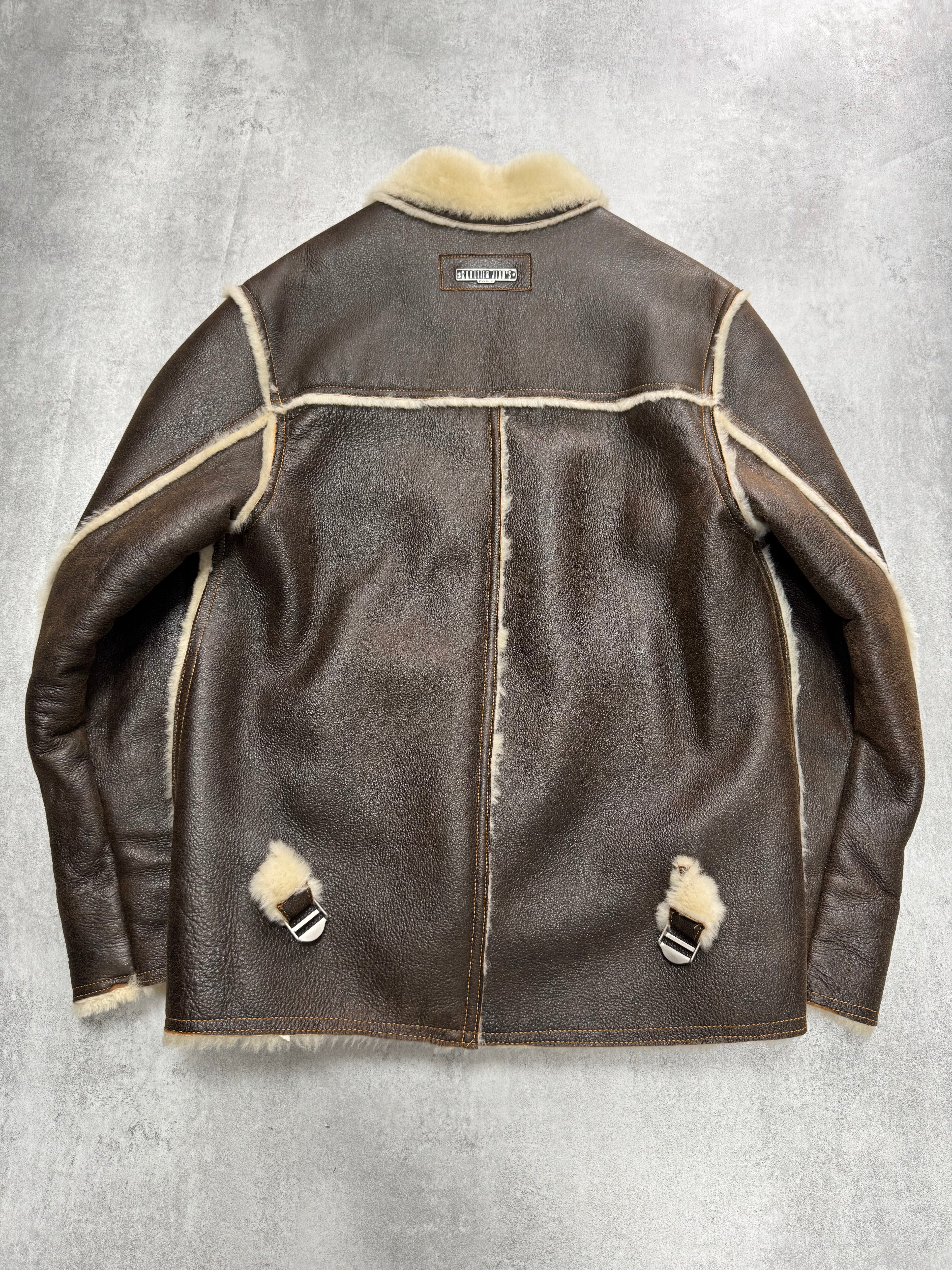 1990s Jean Paul Gaultier Tailored Shearling Leather Jacket
