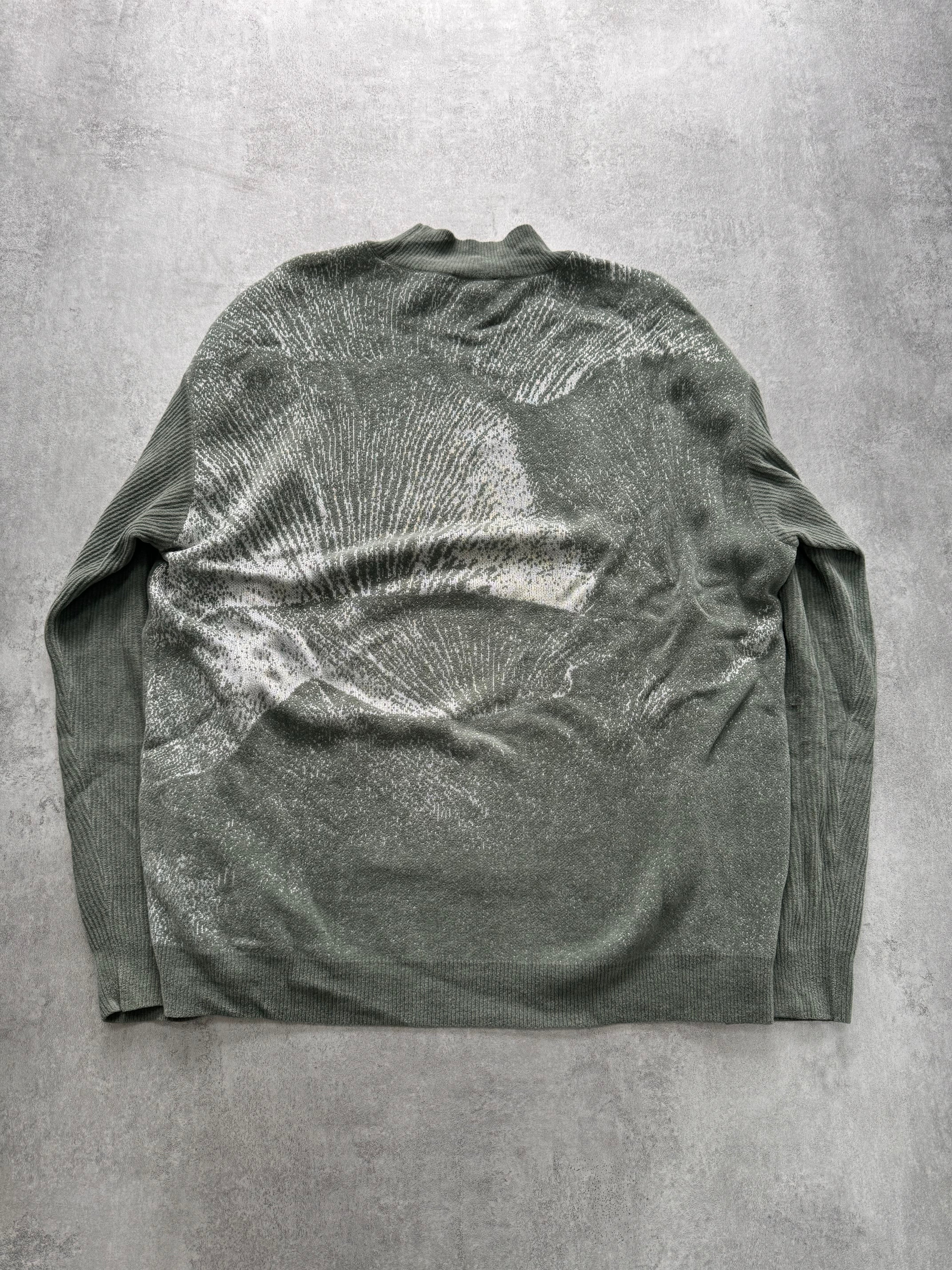 SS2020 Emporio Armani Mountain Landscape High Neck Kaki Sweater