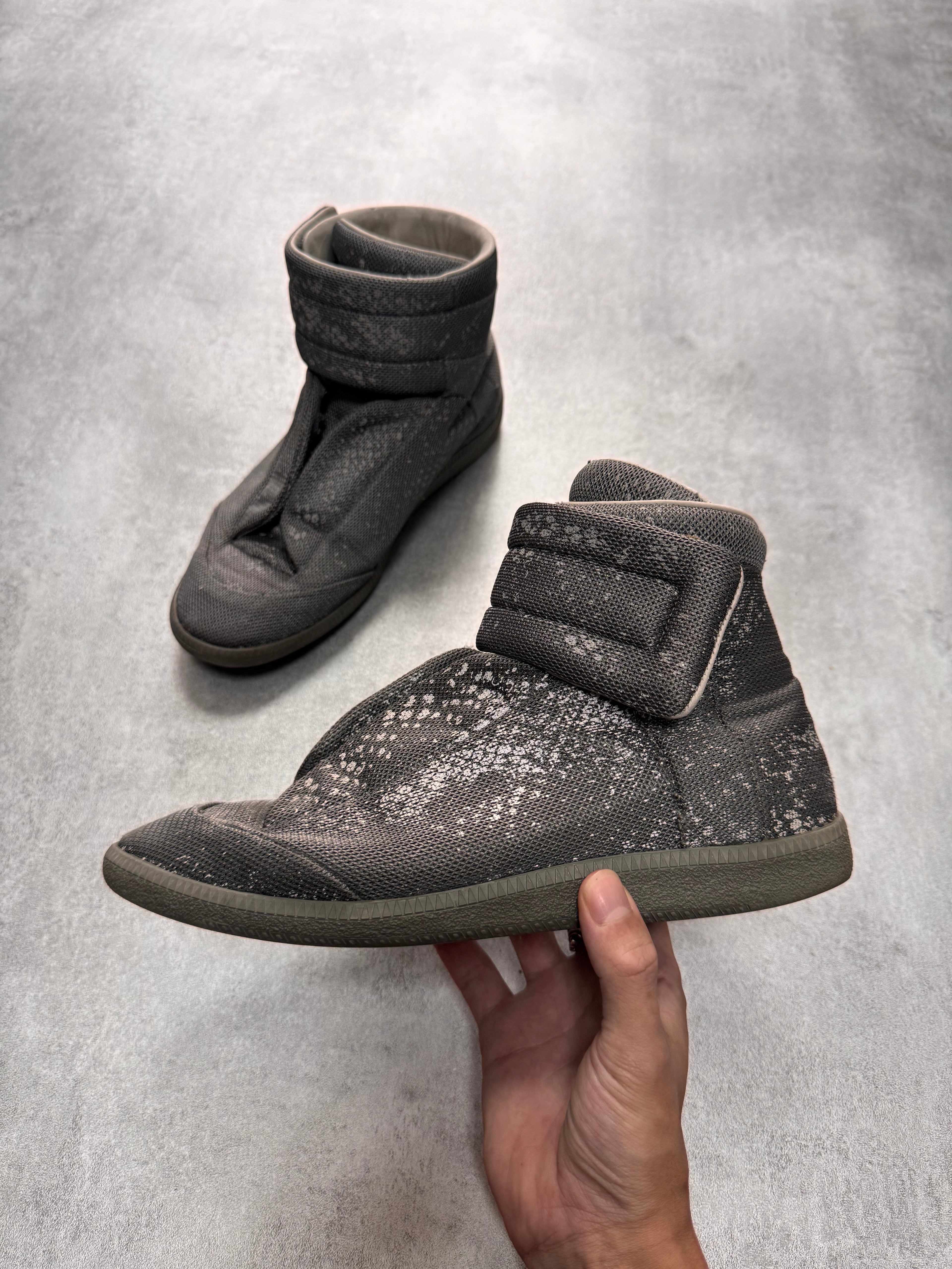 SS2016 Maison Margiela Future High Snake Printed Sneakers