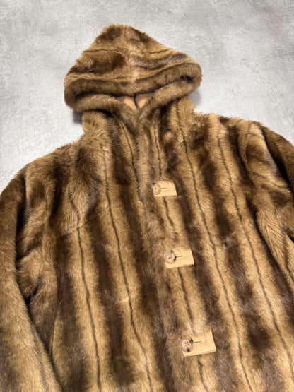 1990s Balmain Faux Fur Reversible Jacket (XL)