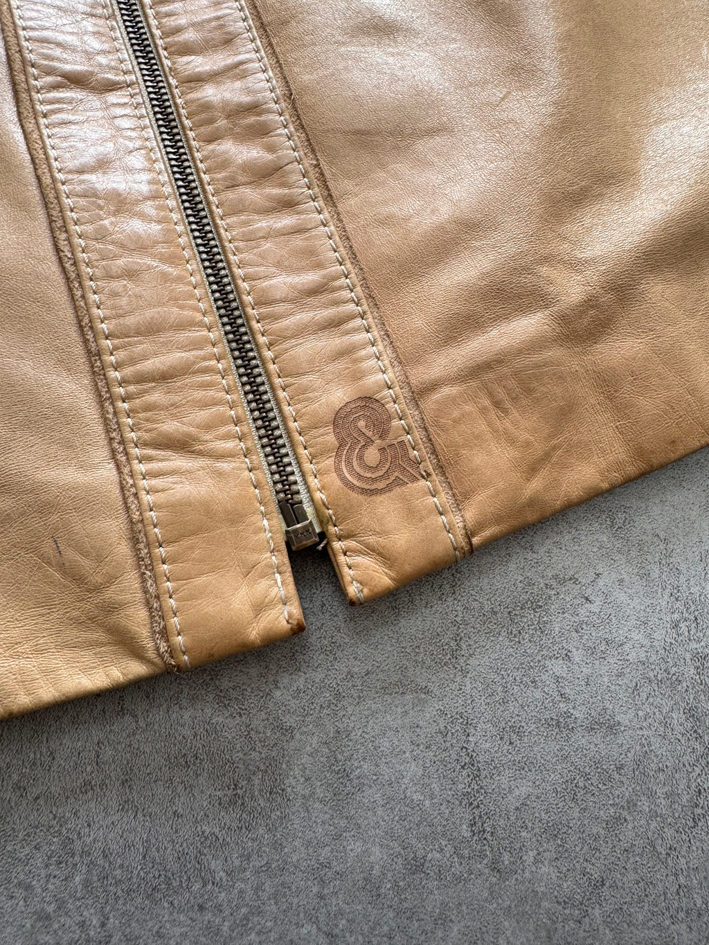 SS2012 Dolce & Gabbana Revolution Sand Leather Jacket