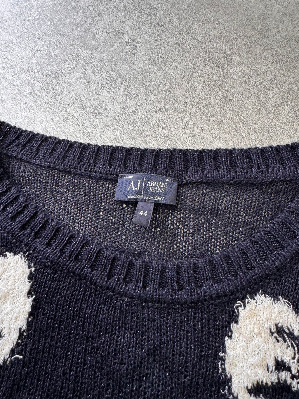 2000年代 アルマーニ ミラー ゼブラ セーター (S)