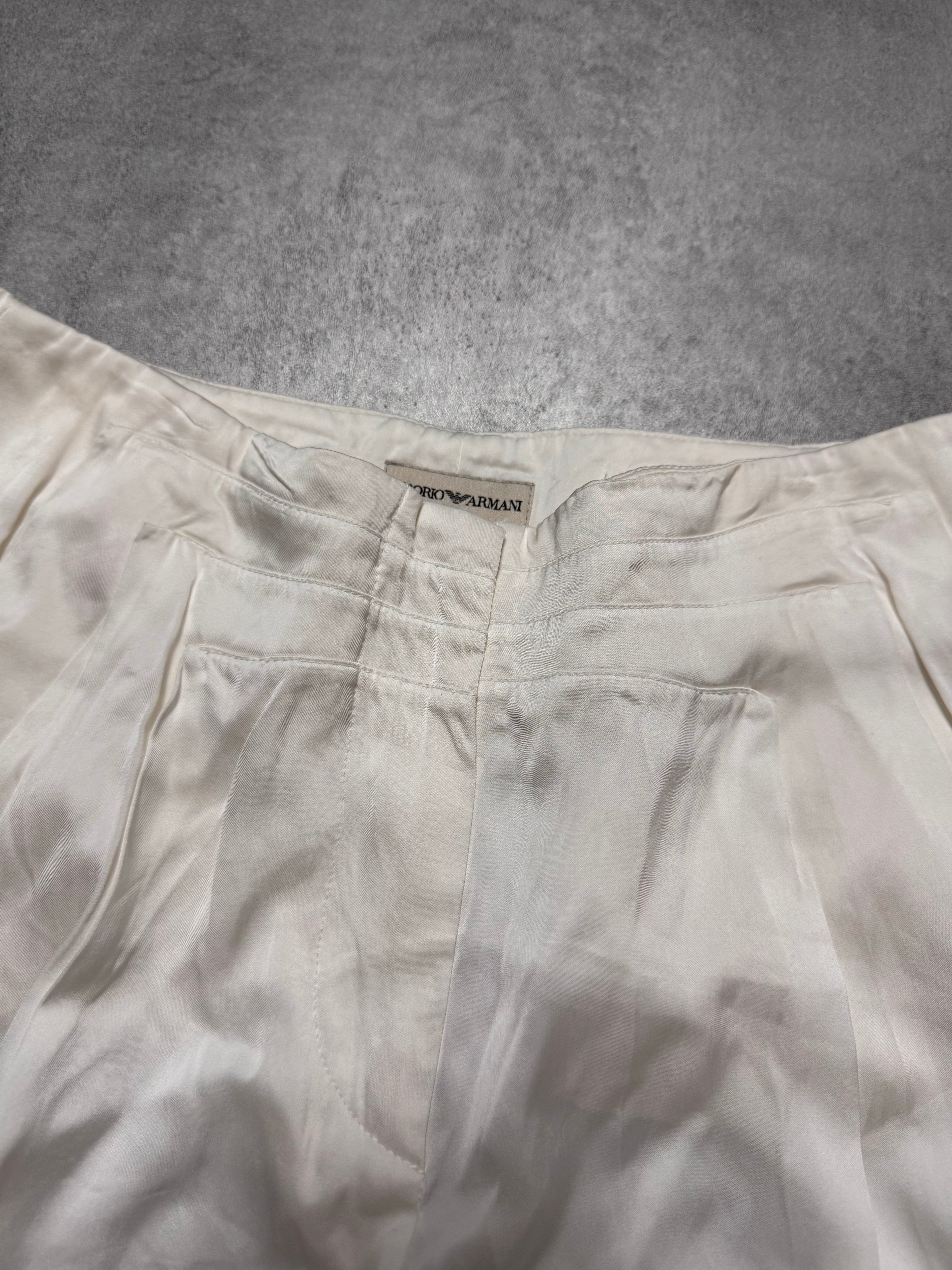 SS2005 Emporio Armani Wide Light White Pants