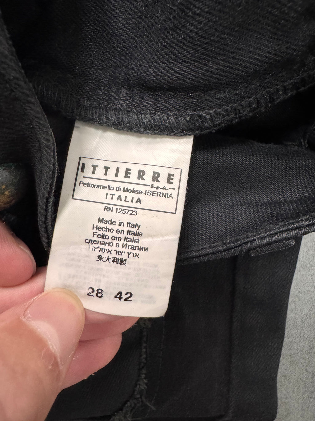 AW2010 Cavalli Studded Distressed Black Jeans