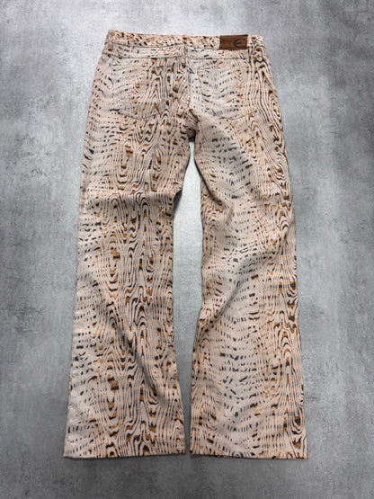 2000s Cavalli White Split Wood Pants (S)