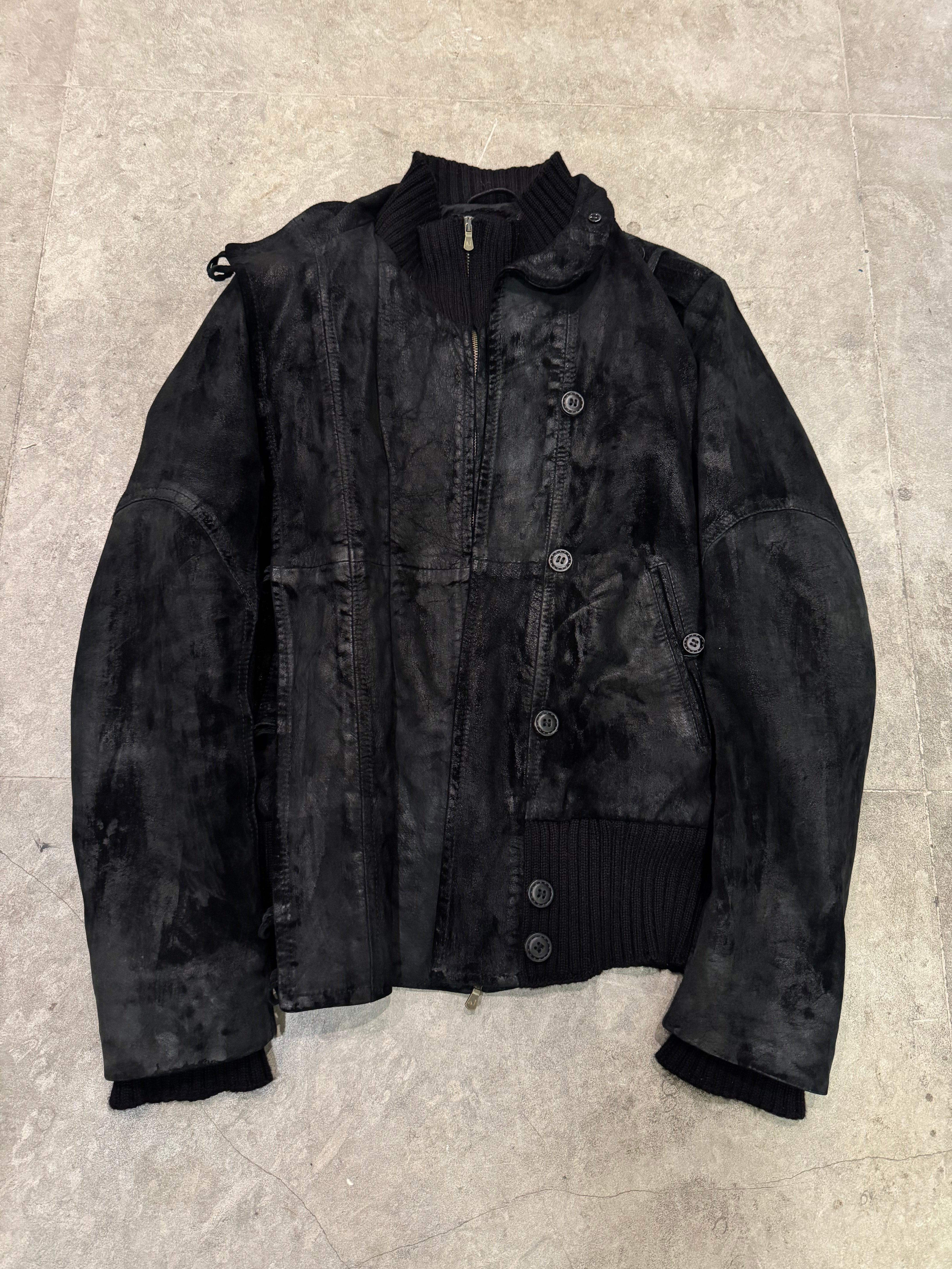 2000s Armani Eroded Black Leather Jacket – Dolce Vita Hub