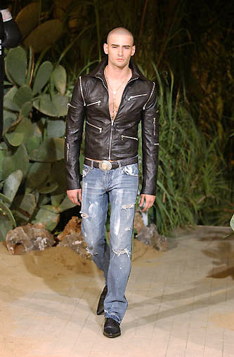 SS2002 Dolce & Gabbana Multi-Zip Cropped Leather Jacket (S/M)