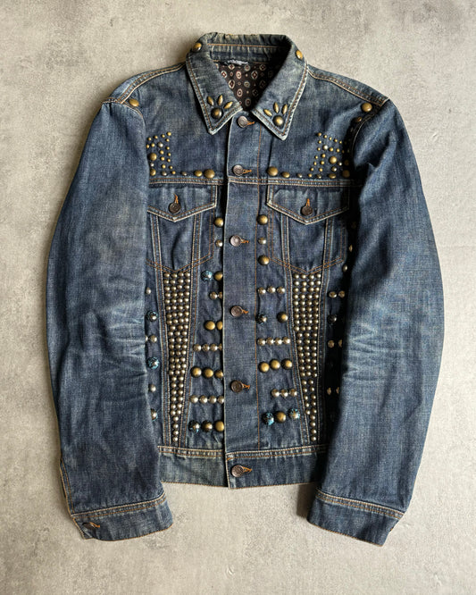 SS2010 Dolce & Gabbana Sophisticated Dazzling Denim Jacket (S)