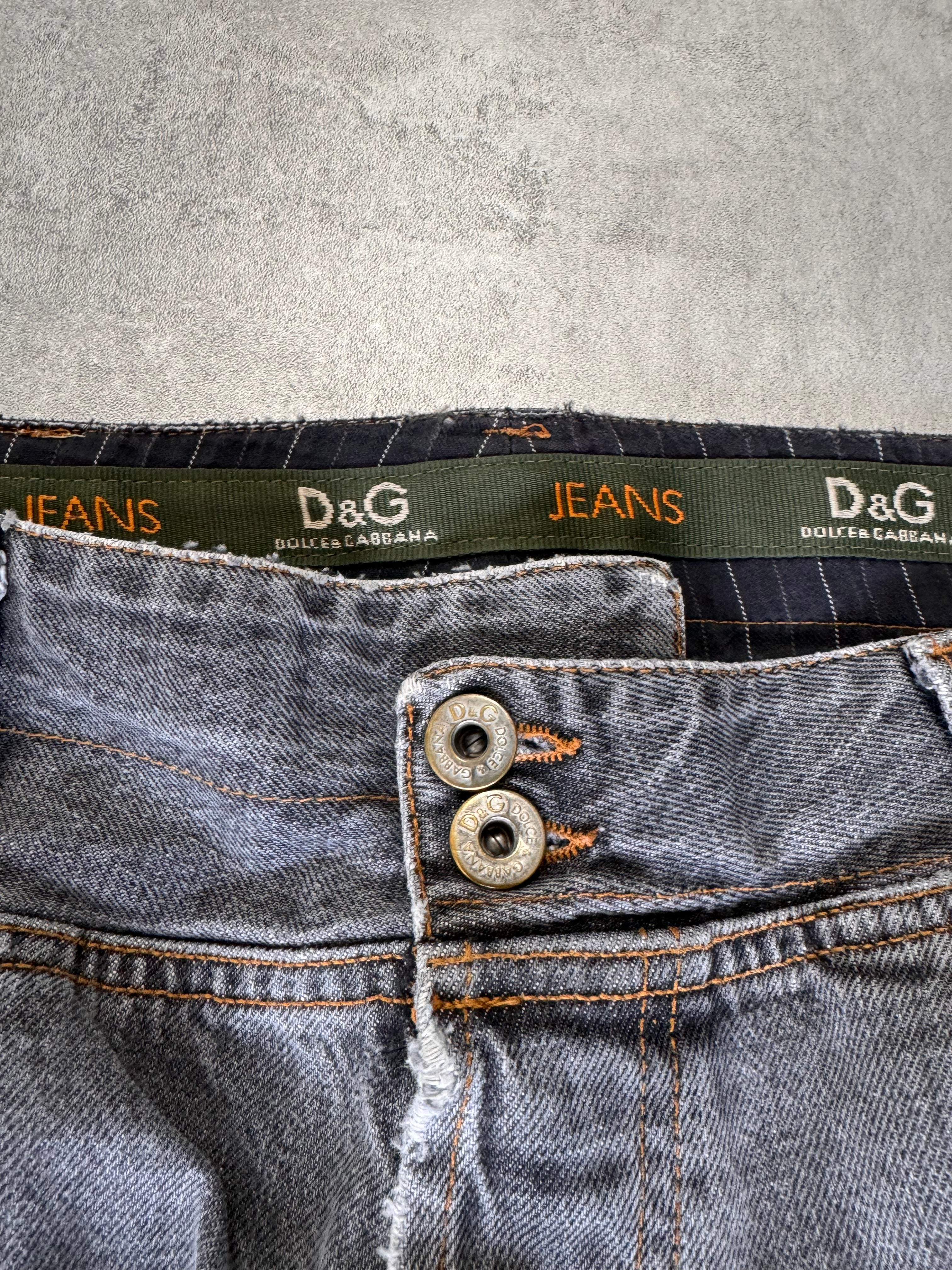 AW2003 Dolce & Gabbana Multi-Pocket Asymmetrical Carpenter Jeans