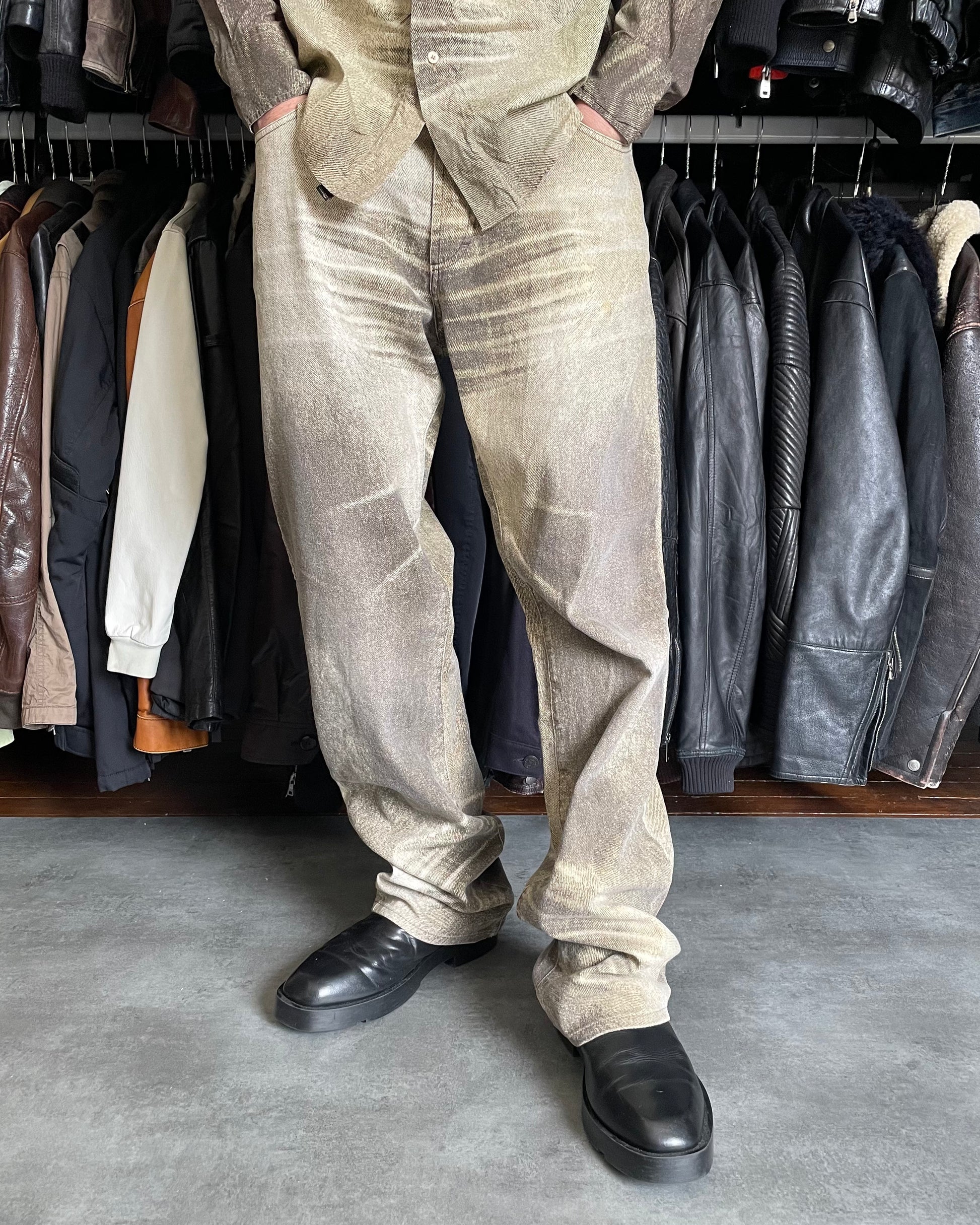 SS2004 Cavalli Faded Brown Sand Desert Pants (XL) - 2