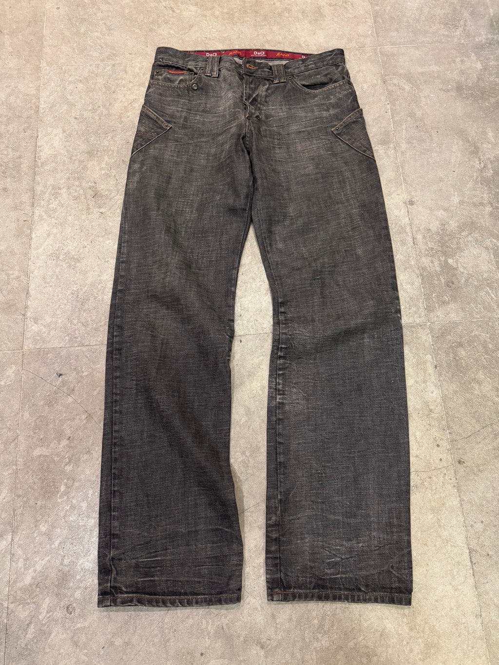 AW2003 Dolce & Gabbana Raw Grey Denim Jeans (M)