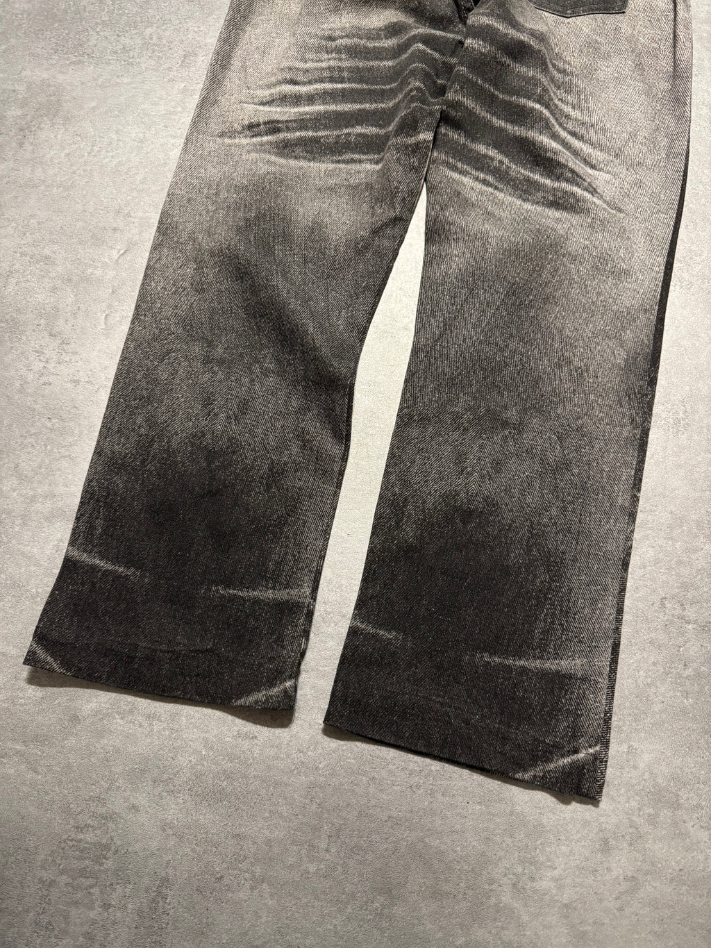 2000s Cavalli Overprint Black Dyed Pants