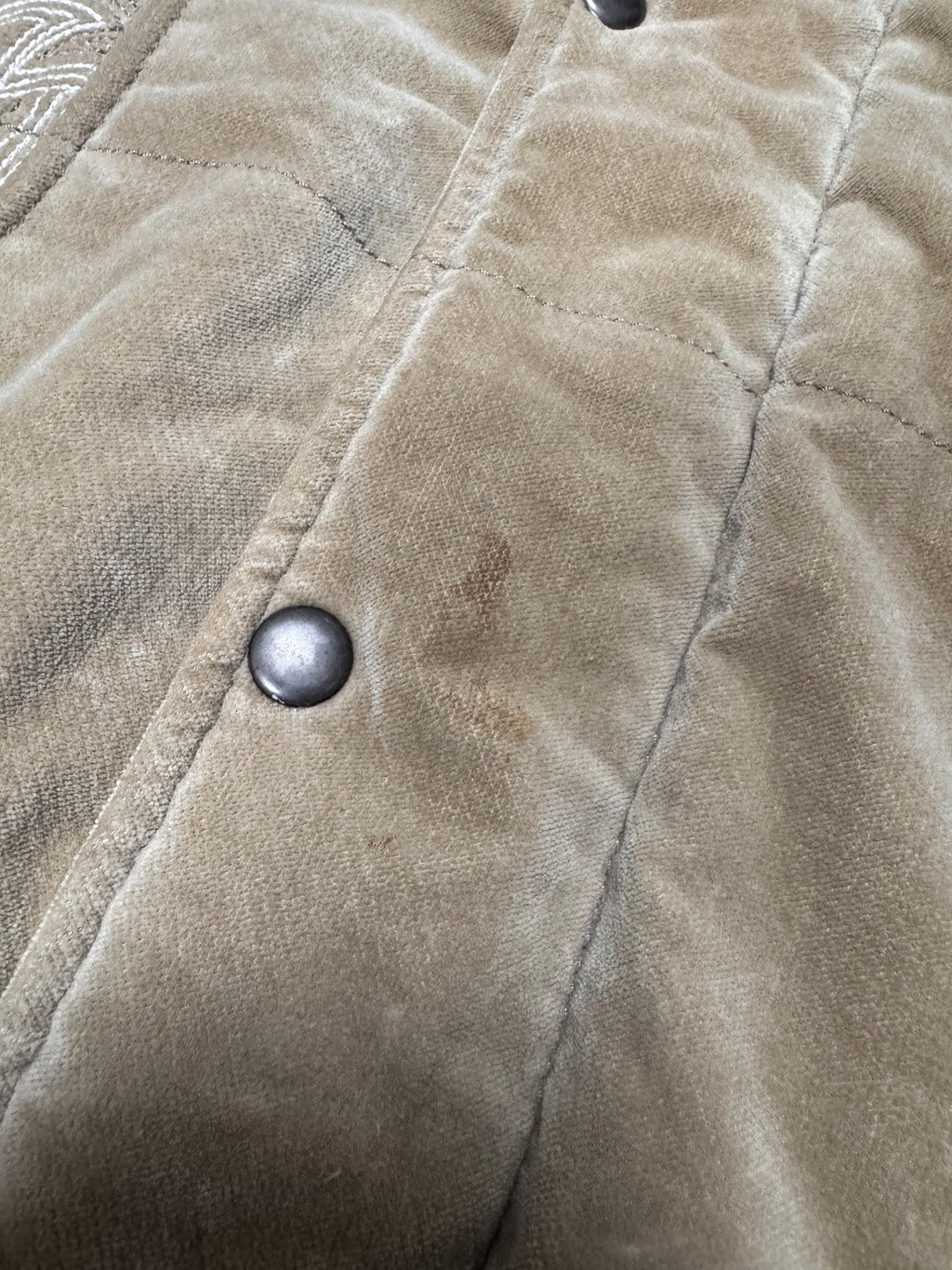 2000s Cavalli Fur Collar Beige Bomber Jacket