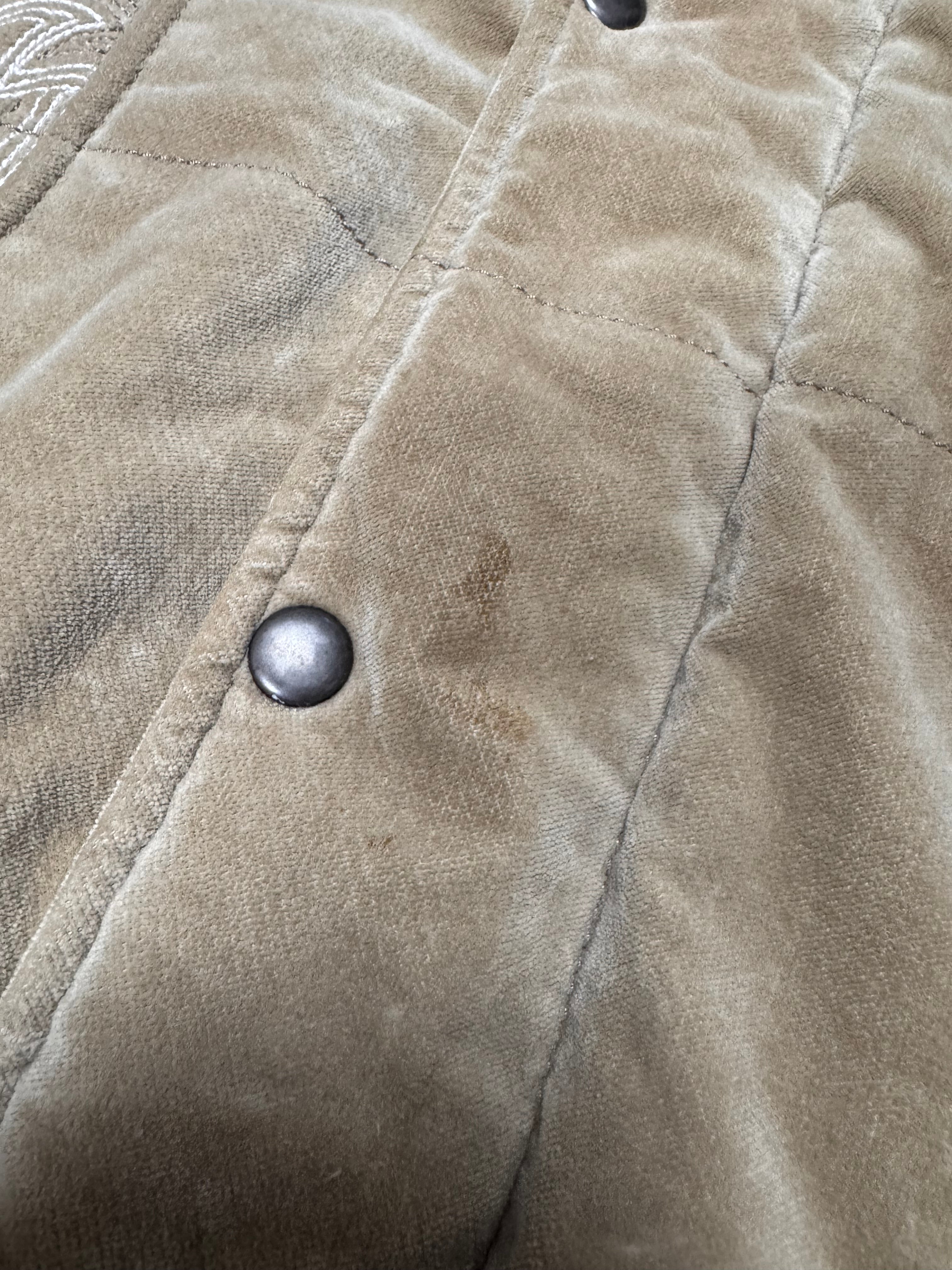 2000s Cavalli Fur Collar Beige Bomber Jacket