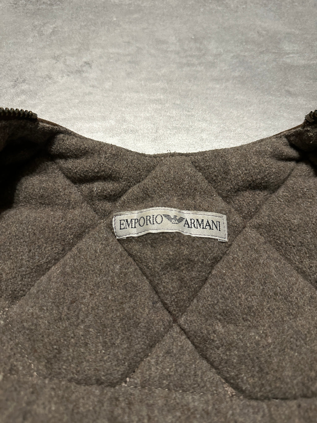 1990s Emporio Armani Suede Brown Leather Vest
