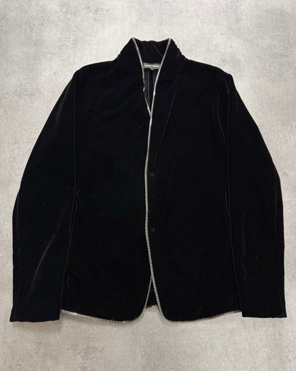 Emporio Armani Class Black Velvet Zip Jacket (M/L)