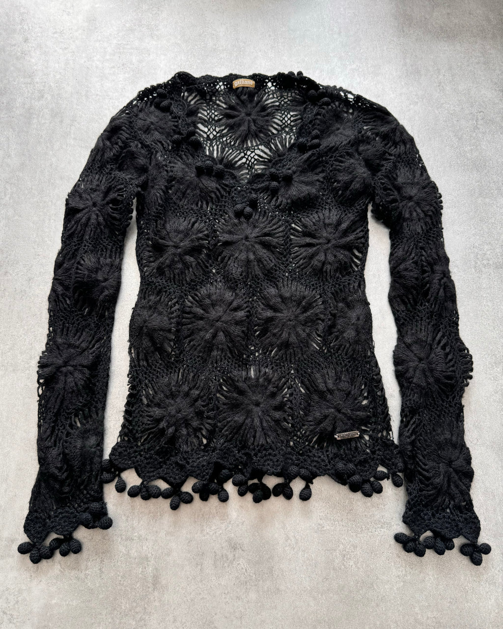2000s Galliano Black Mohair Sweater