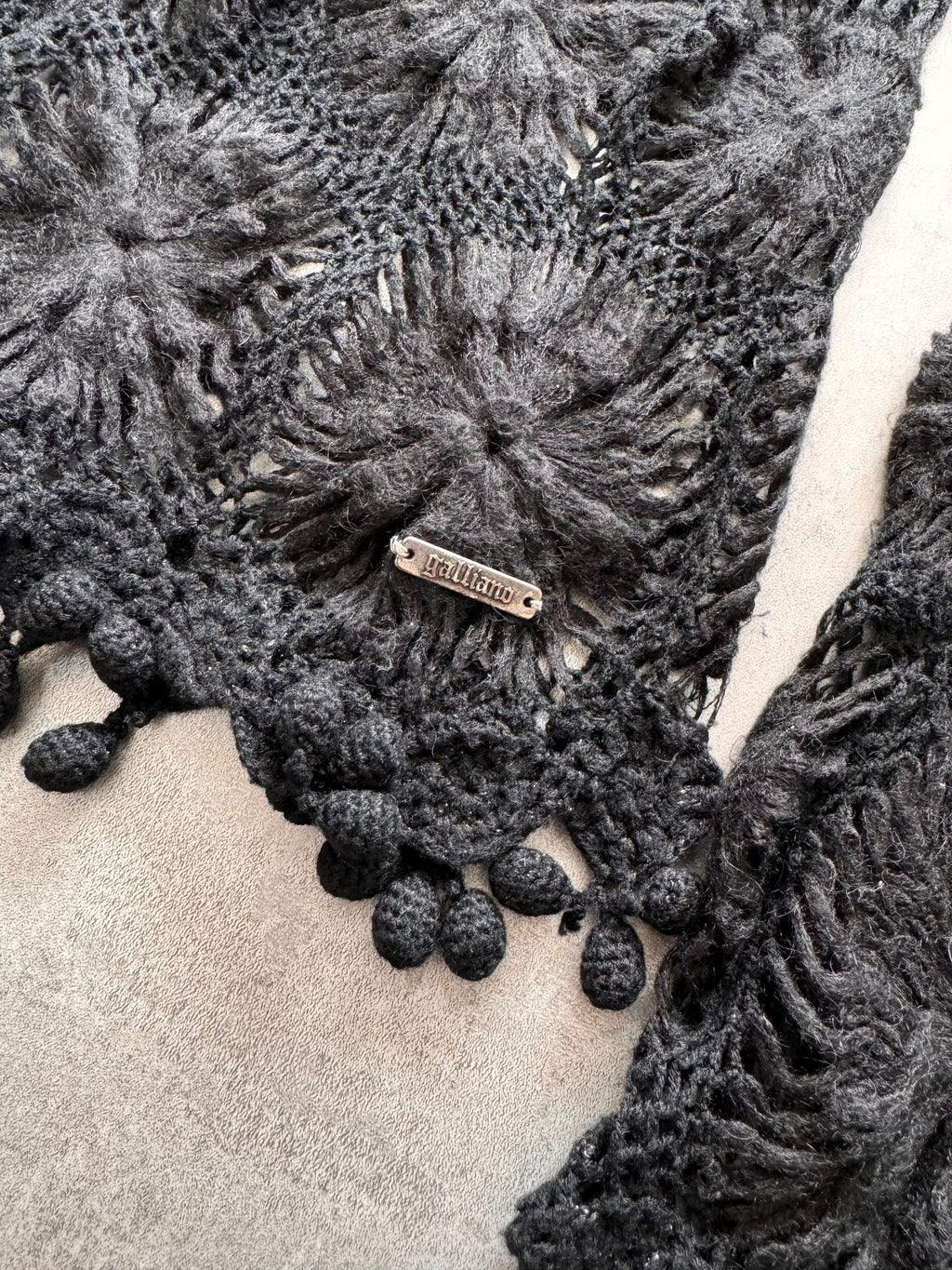 2000s Galliano Black Mohair Sweater