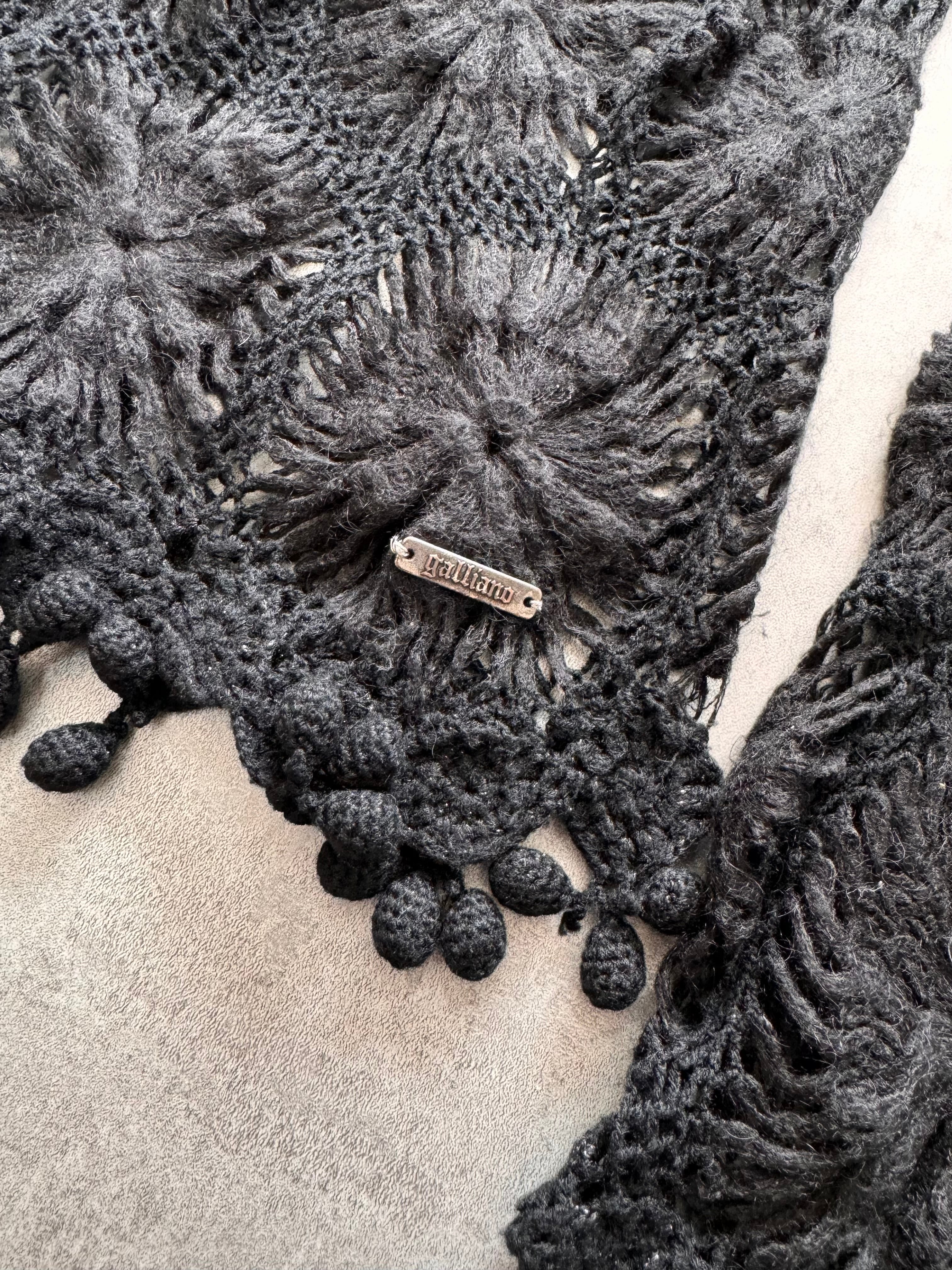 2000s Galliano Black Mohair Sweater