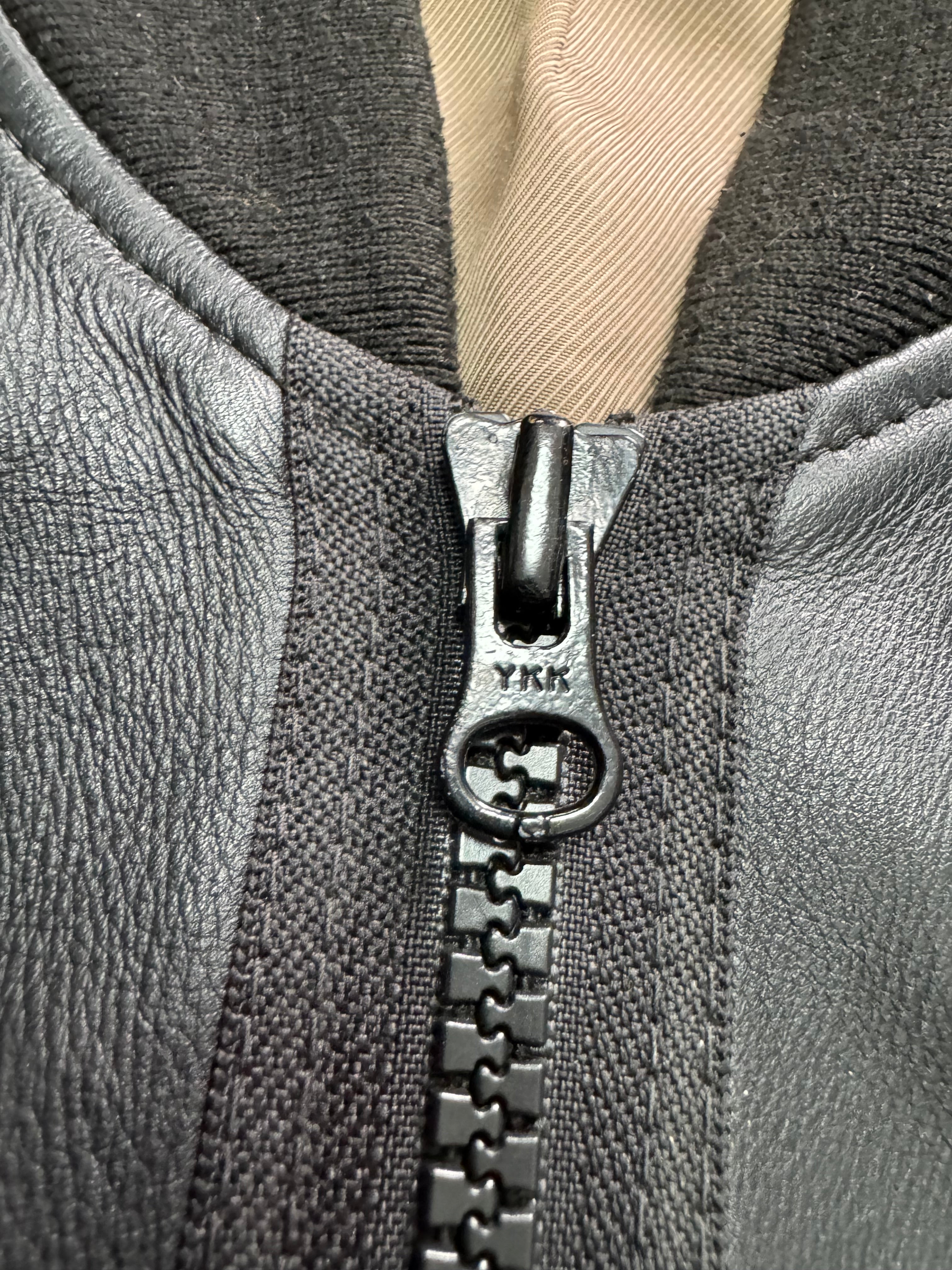 2000s Acne Studios Black Leather Bomber Jacket