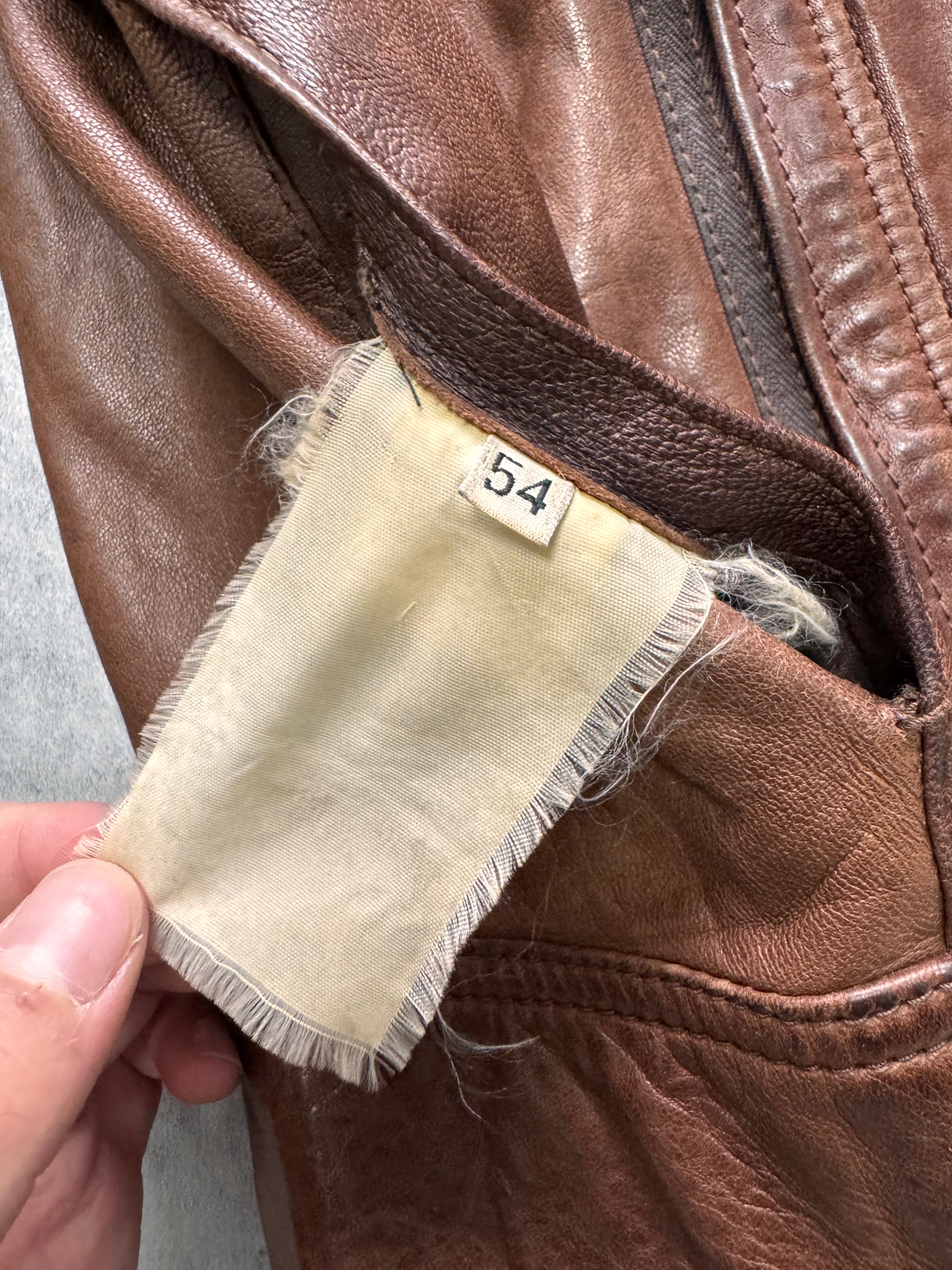 2000s Dolce & Gabbana Brown Leather Jacket