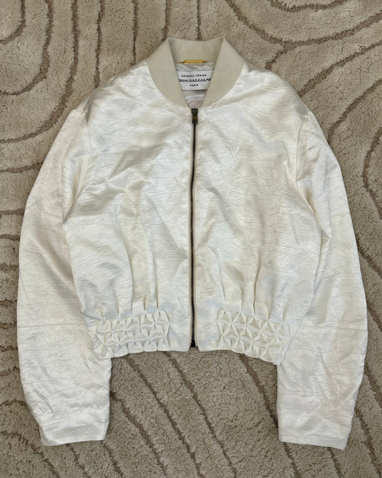 John Galliano Lotus Jewelry Bomber Jacket (XS)