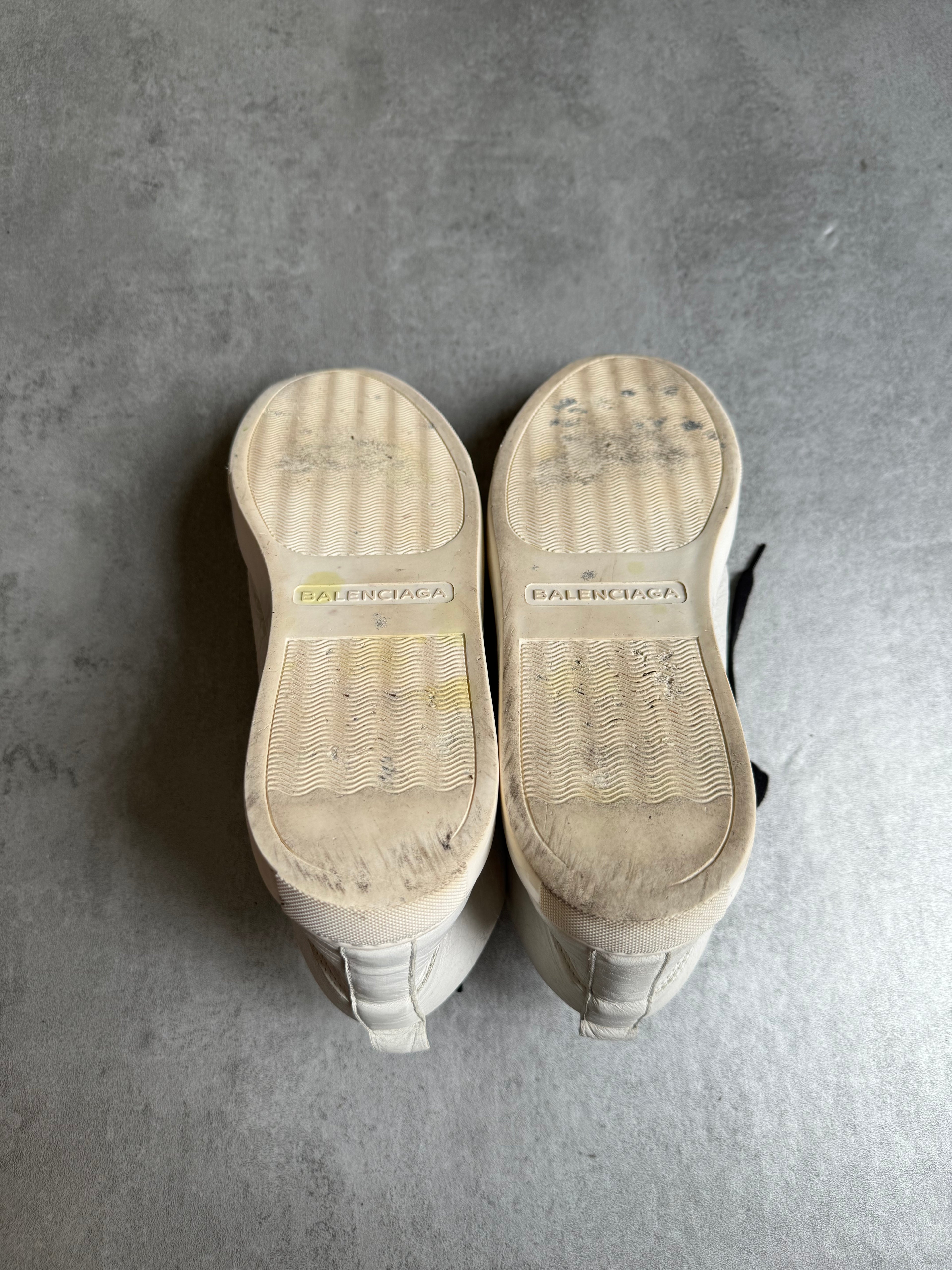 Balenciaga Arena High White Leather Shoes (41) - 7