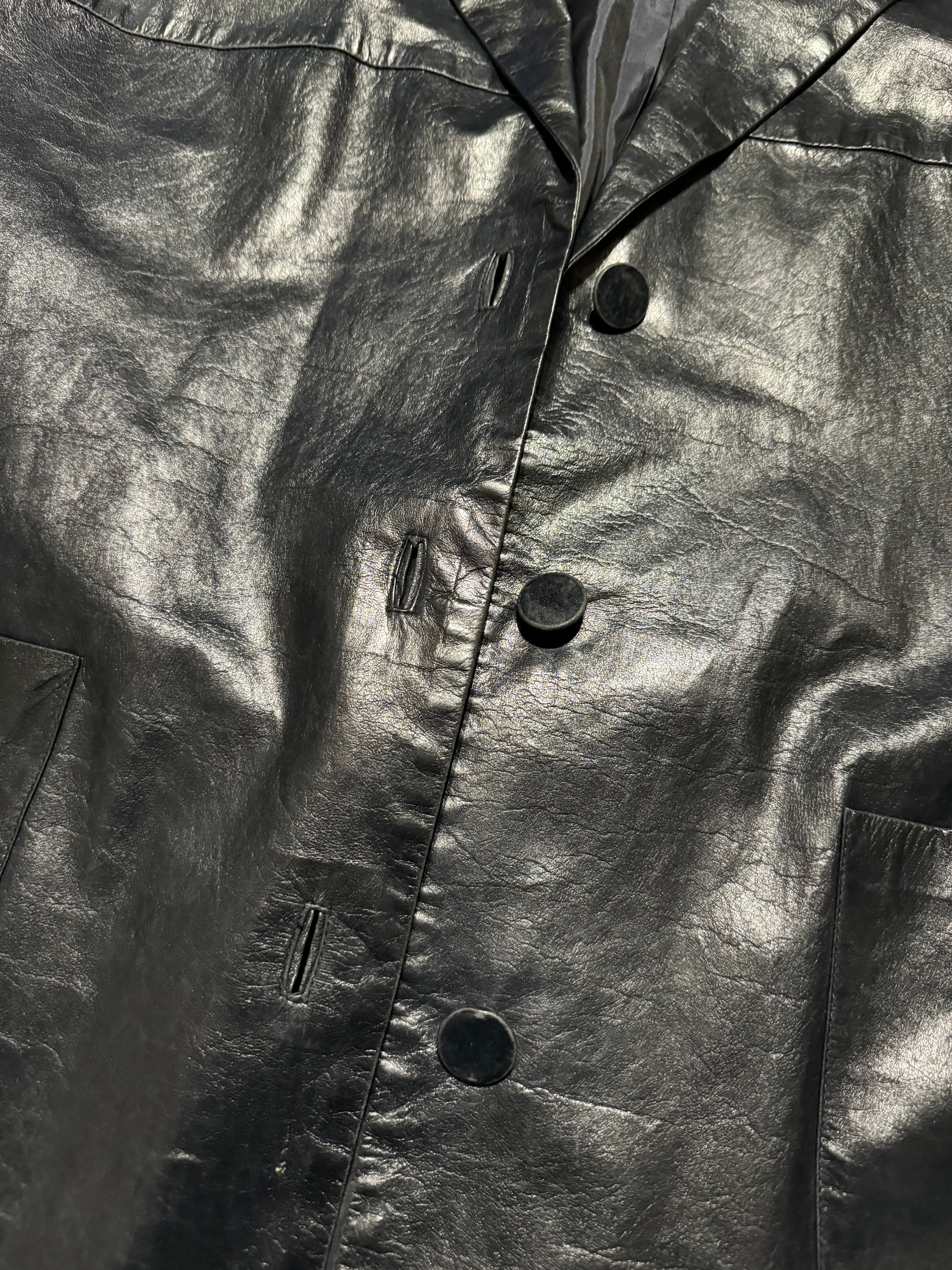 AW1996 Prada Navy Soft Leather Italian Jacket (XS) - 10