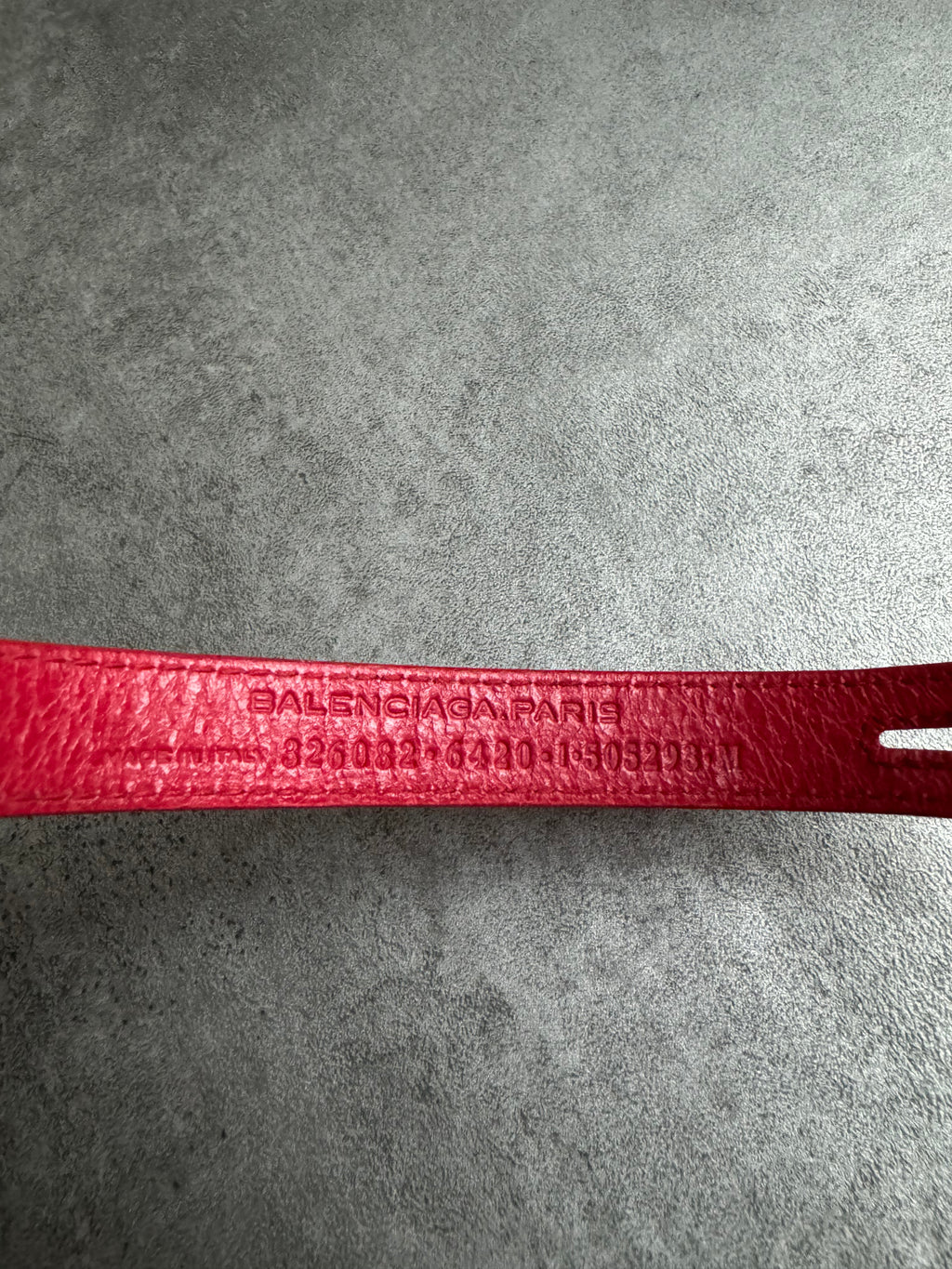 Balenciaga Arena Wrap Red Leather Bracelet (OS) - 5