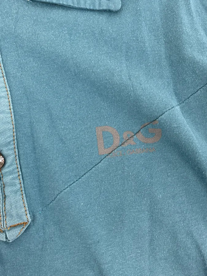 AW2004 Dolce & Gabbana Eagle Blue Polo Longsleeves brjILwD 8