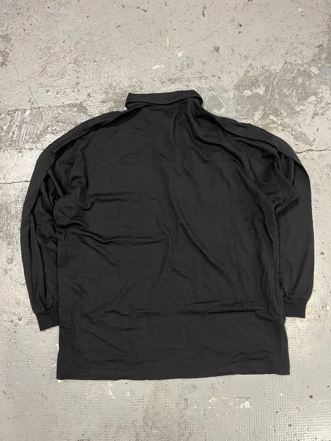 Gianni Versace Black Long Sleeve Half-Zip Polo Shirt WyiefTd 3