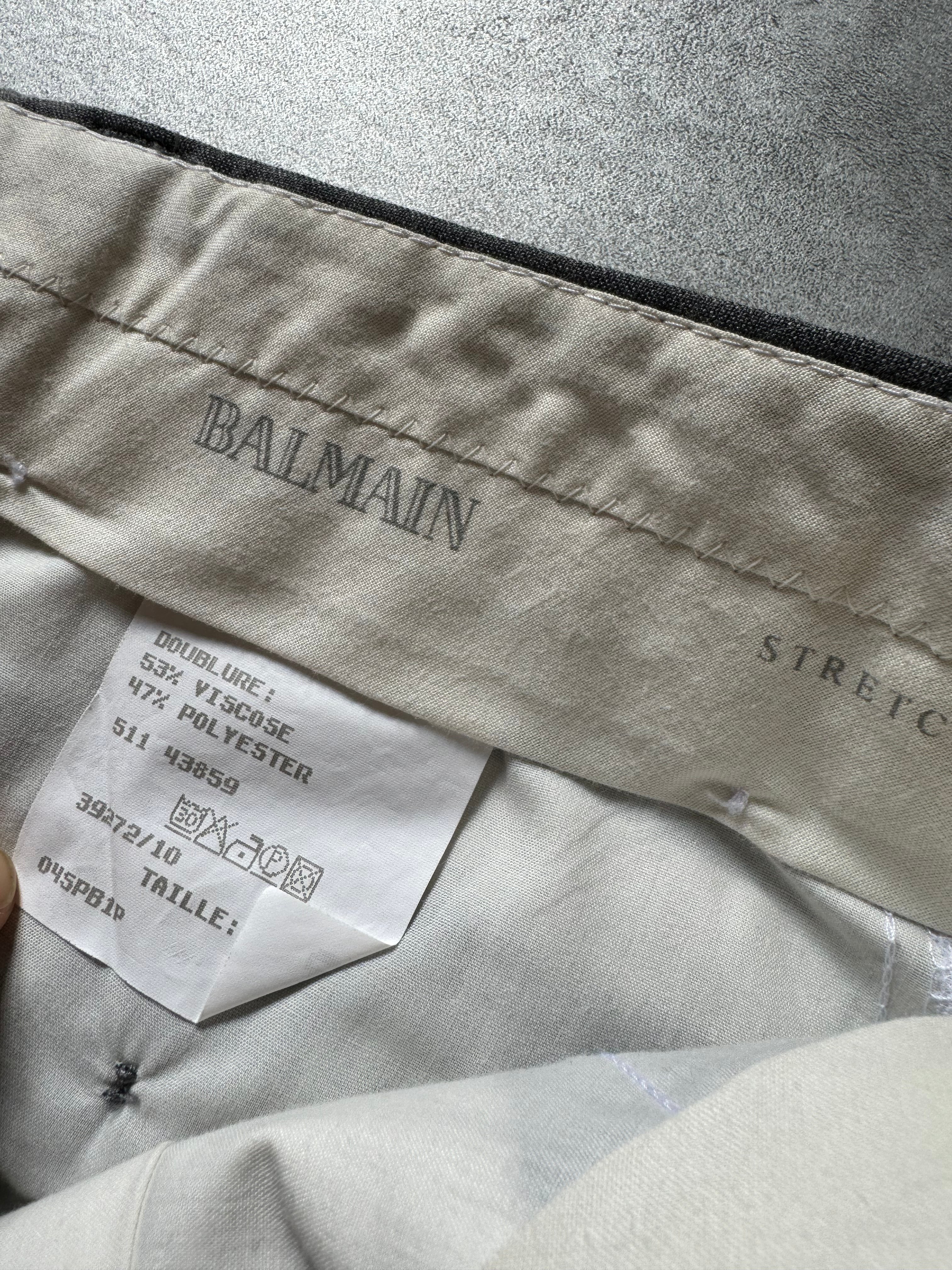 2010s Balmain Grey Straight Alpha Pants (S) - 7