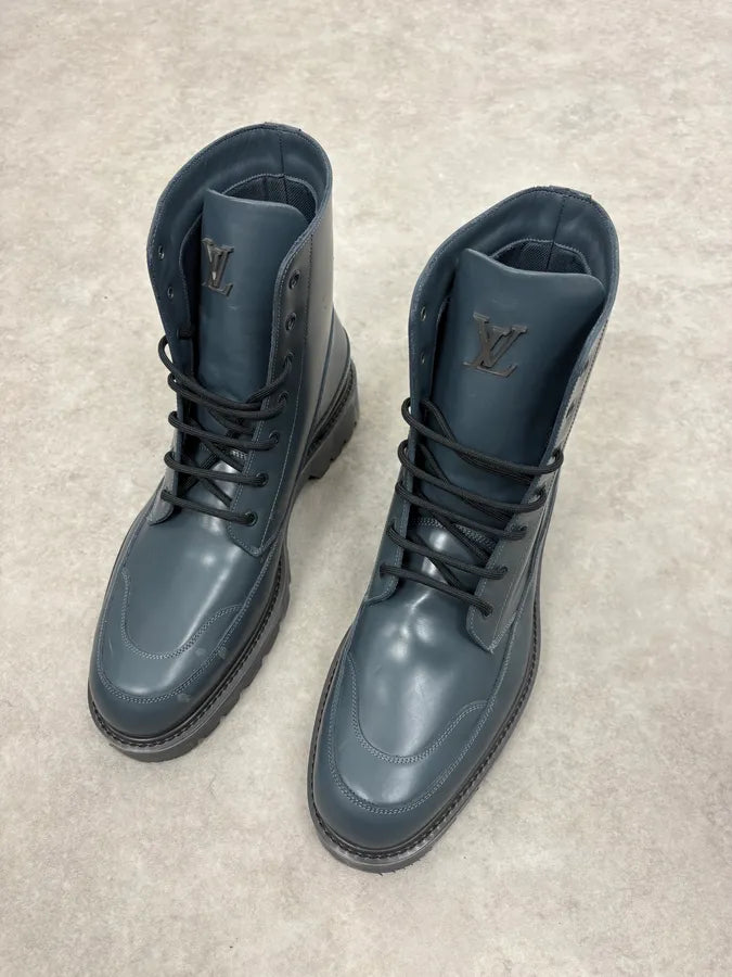 Louis Vuitton Night Blue Sample Leather Boots by Virgil Abloh rEJfZax 2