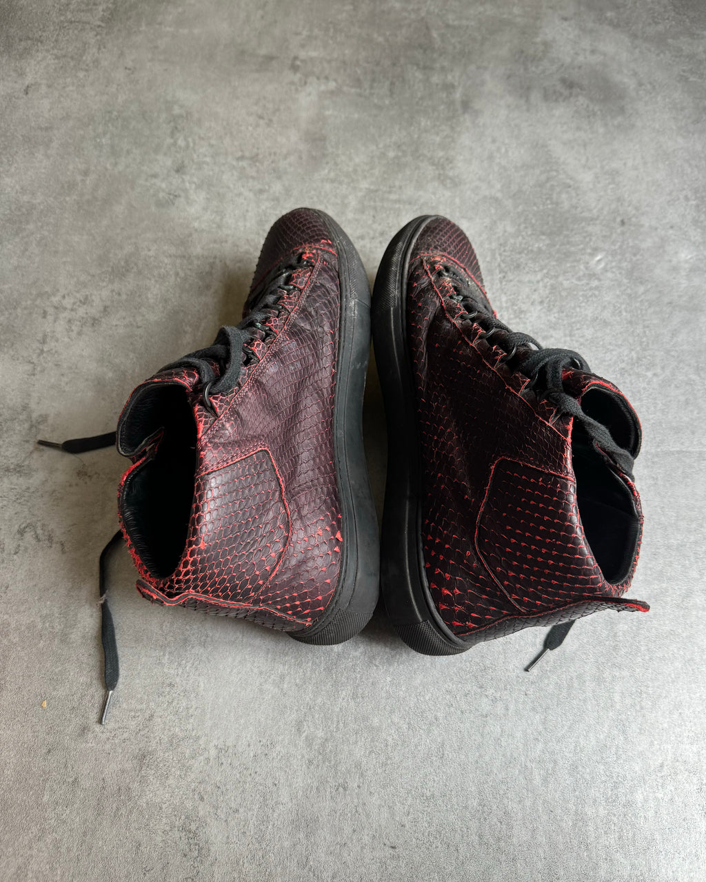 2014 Balenciaga Arena High Red Python Shell Effect  (43) - 5
