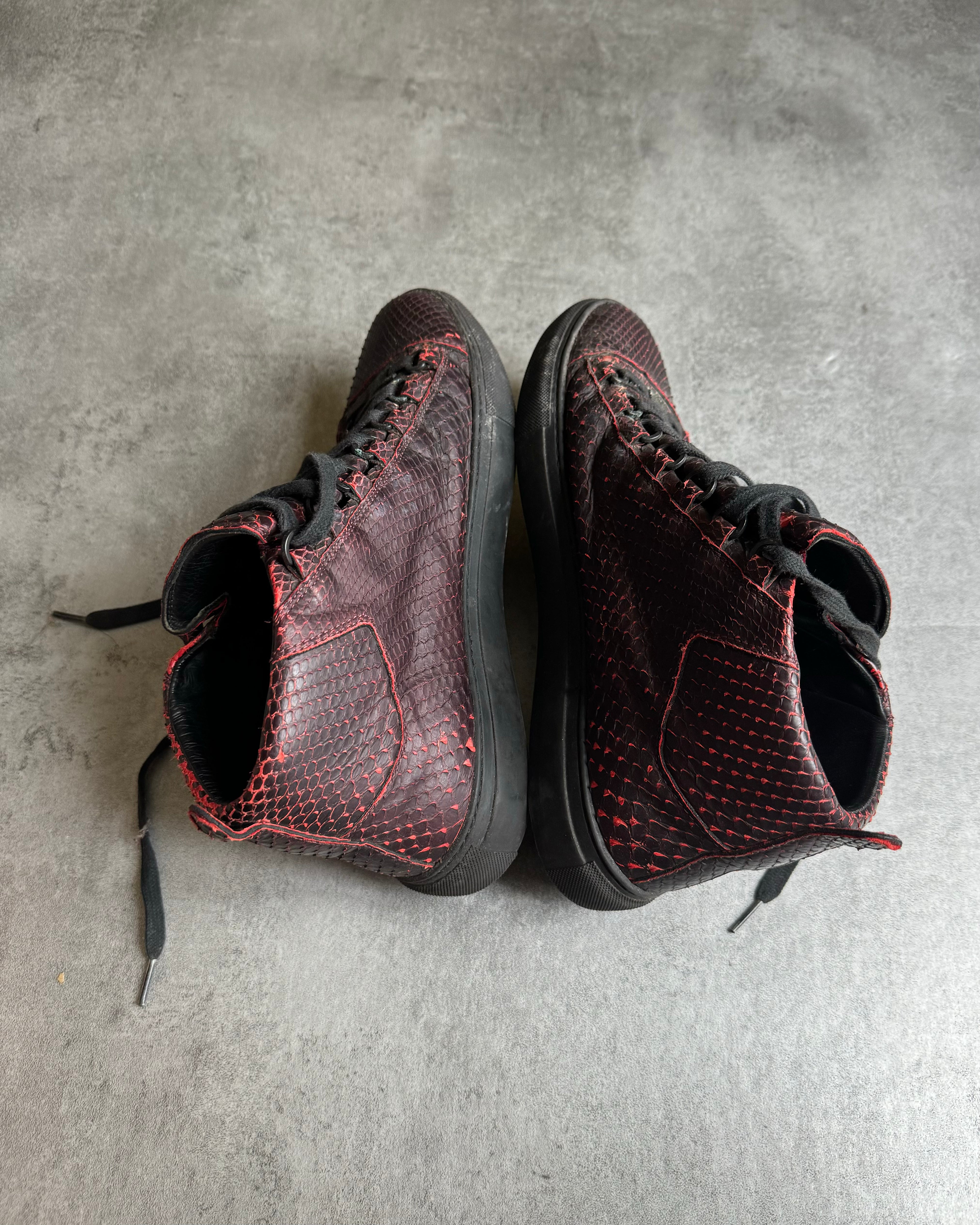 2014 Balenciaga Arena High Red Python Shell Effect  (43) - 5