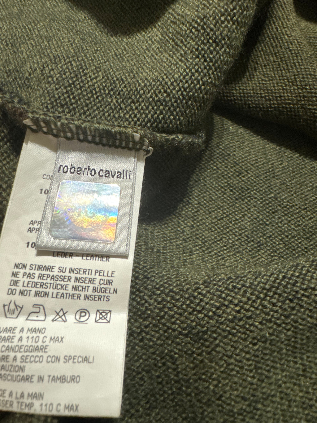 2000s Roberto Cavalli Wool & Leather Artisanal Tern Sweater (S) - 9