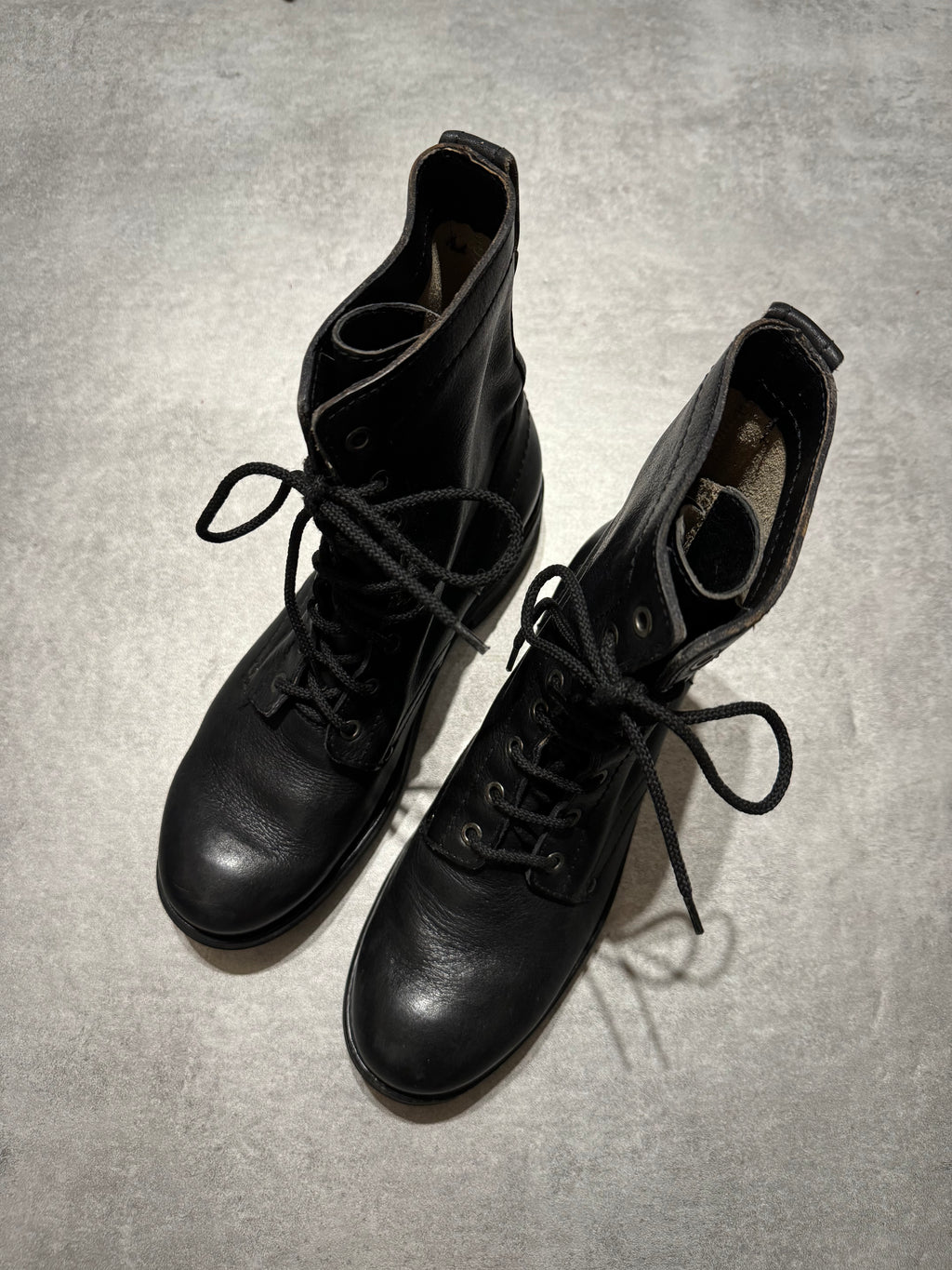 2000s Dirk Bikkembergs Black Combat Leather Boots (42) - 4