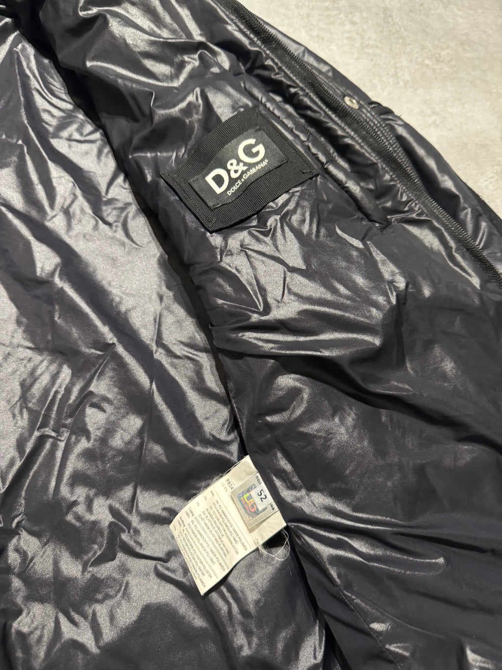 2000s Dolce & Gabbana Navy Puffer Biker Boosted Jacket (L) - 7