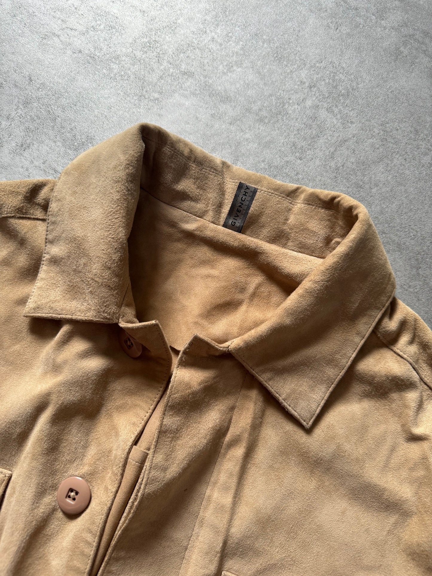 AW2004 Givenchy Camel Leather Shirt (L) - 11