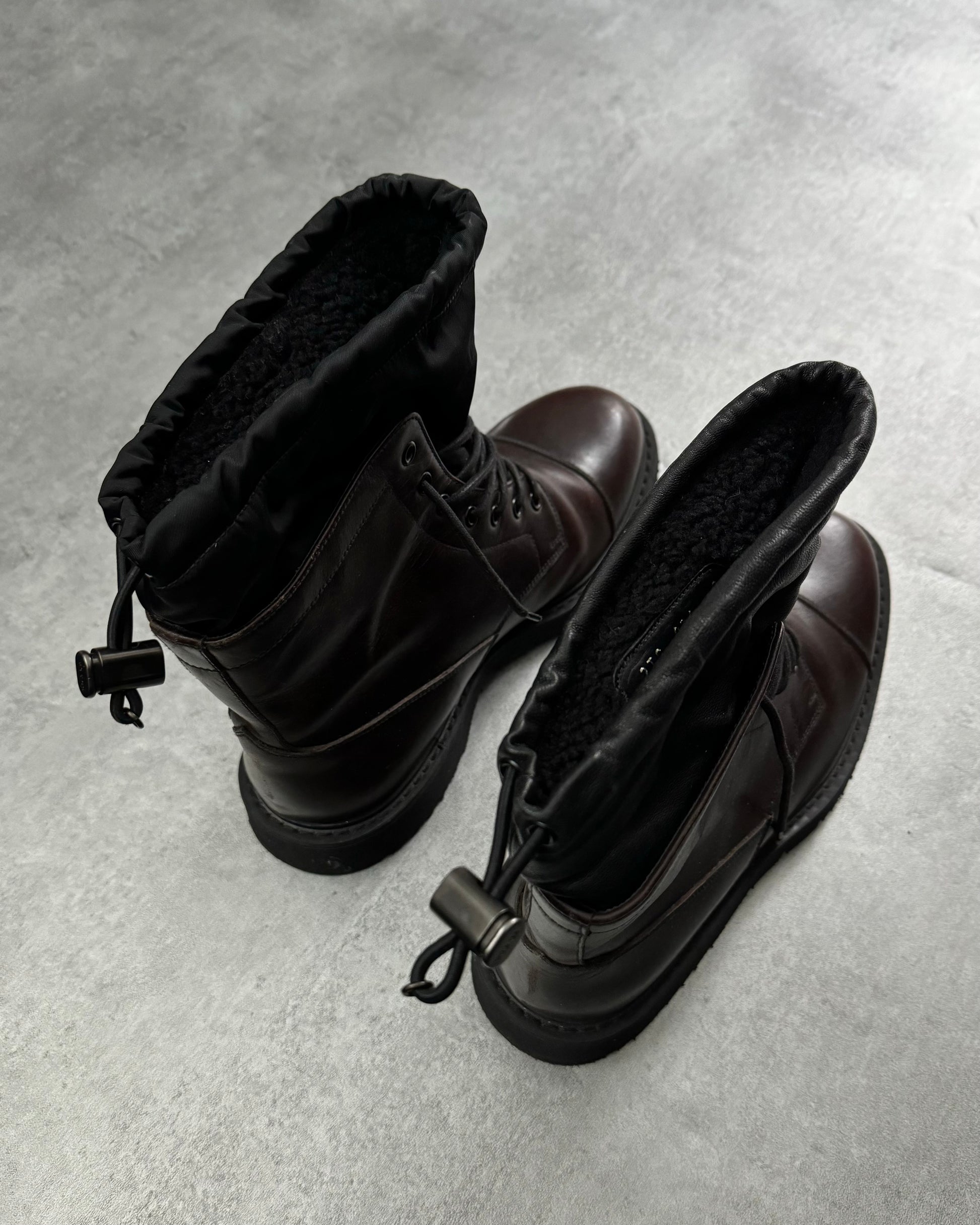 2000s Prada High Ski Hybride Cozy Leather Boots (44) - 8