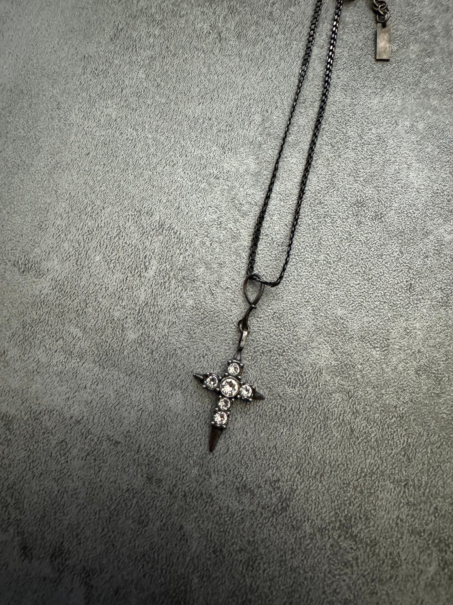 Saint Laurent Faith Cross Brutalist Necklace (OS) - 5