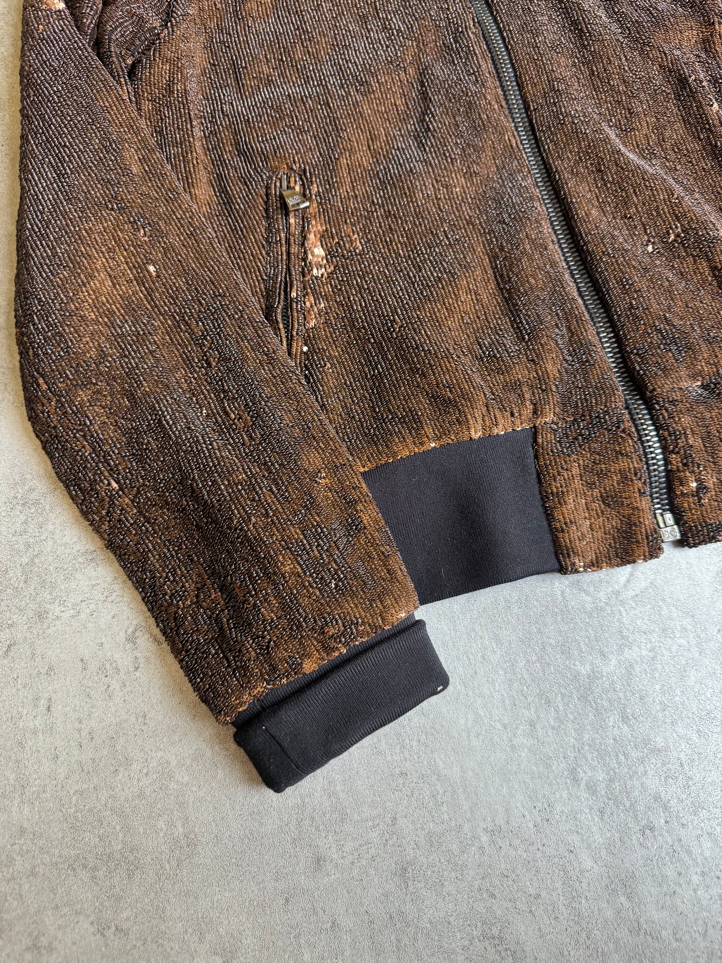 2000s Dolce & Gabbana Sequin Brown Jacket (S) - 10