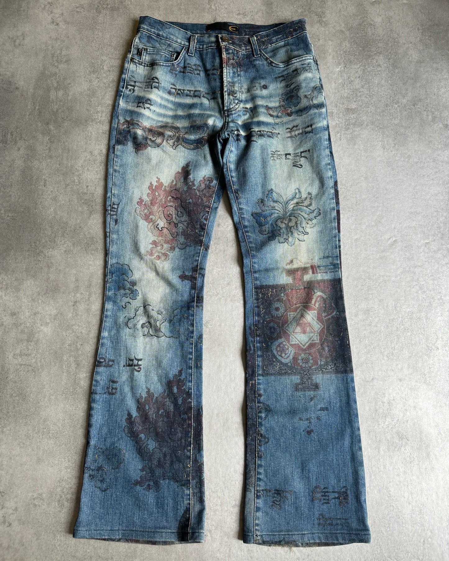 AW2003 Cavalli Fantasy Asian World Denim Jeans (S) - 1